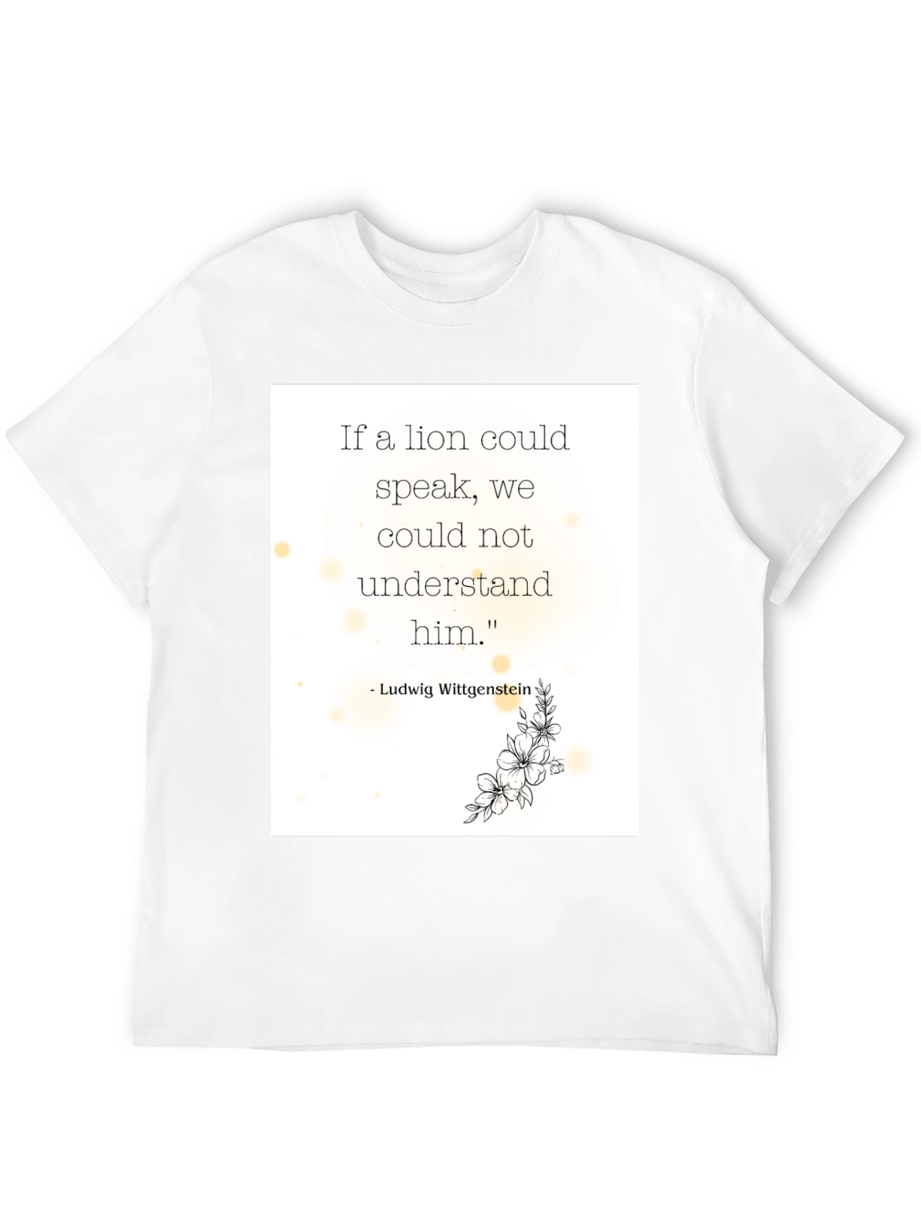 Black Philosophical Lion Quote T-Shirt view 12