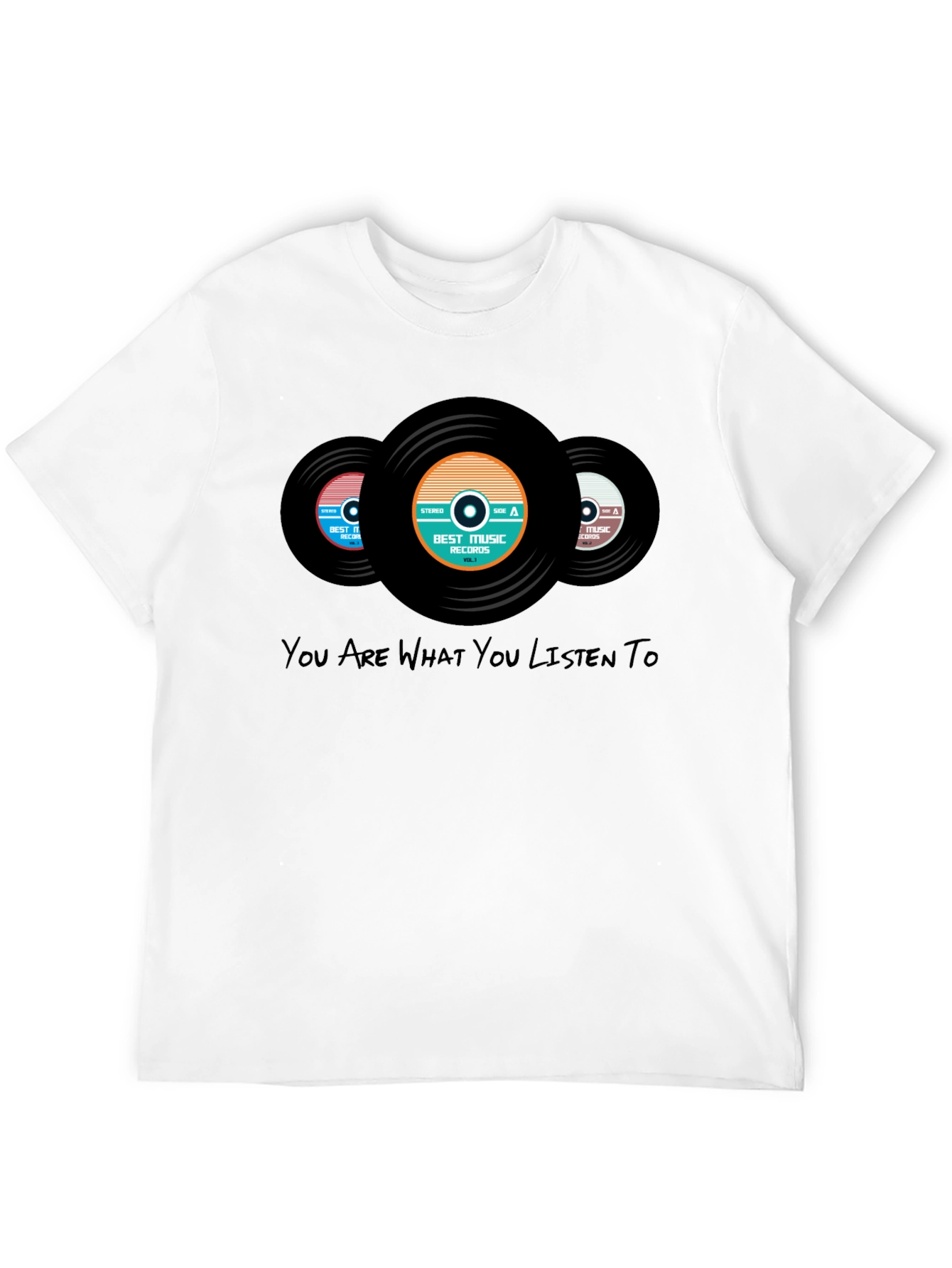 Black Vinyl Record Graphic Tee - Music Lover T-Shirt view 12