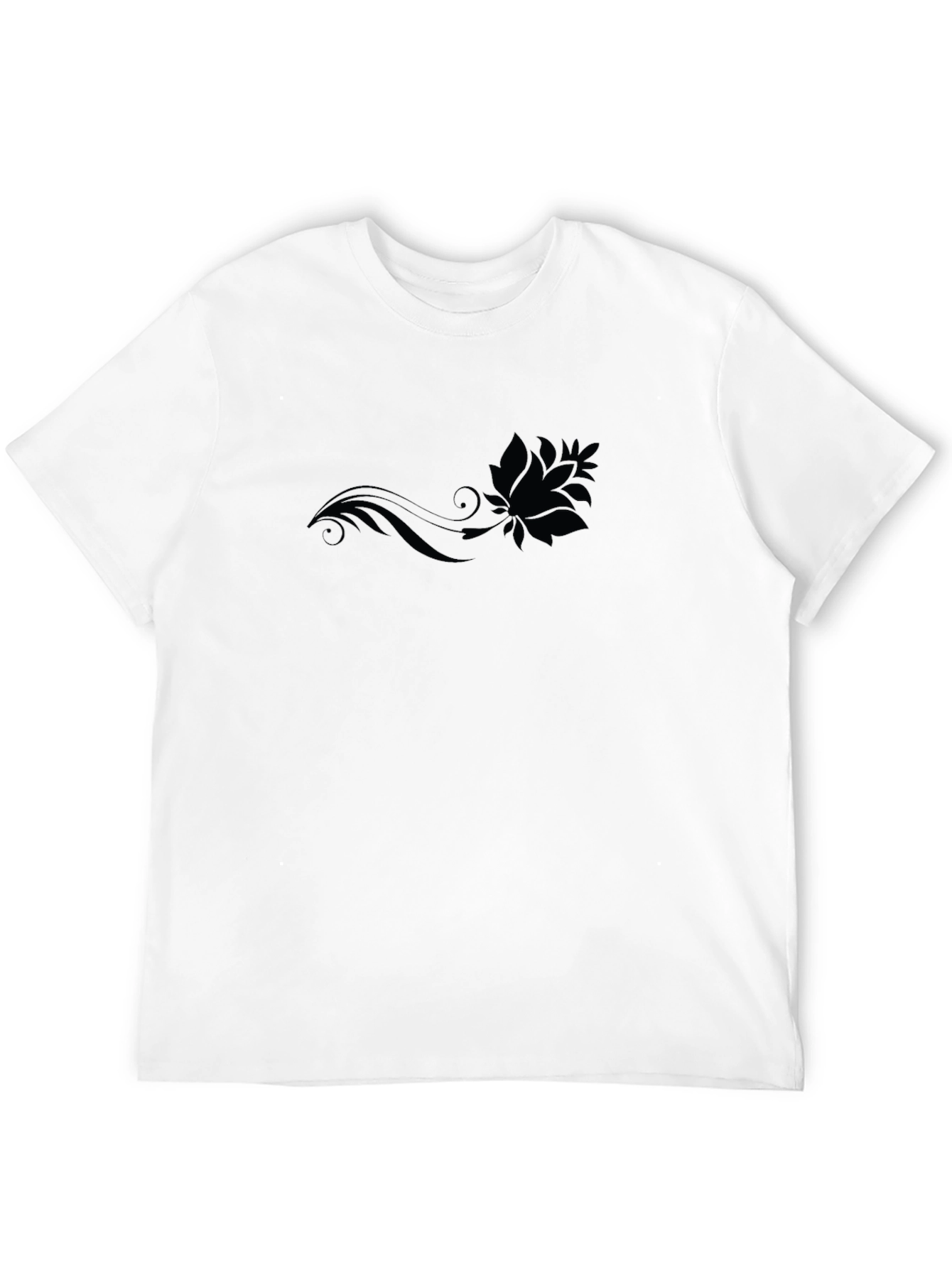 Black Black Graphic Tee - Lotus Design view 12