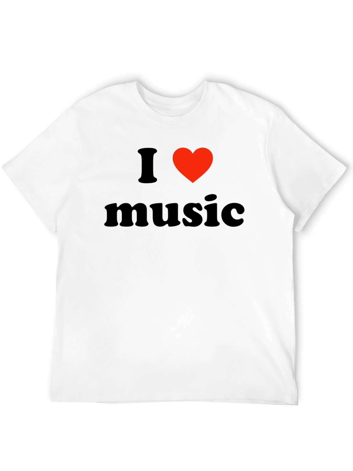 Black I Love Music Black T-Shirt view 12