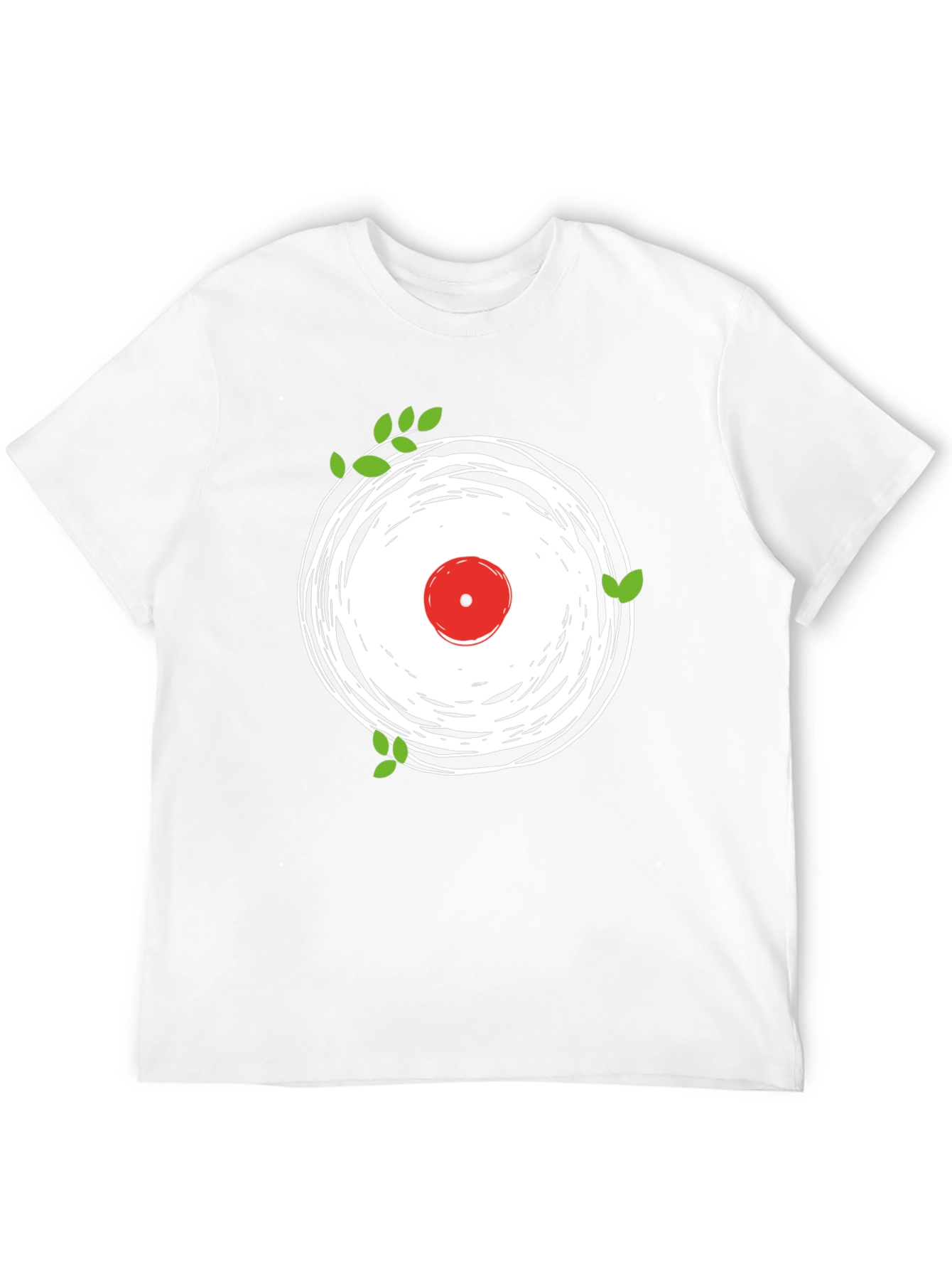 Black Vinyl Record Graphic Tee - Black Cotton Blend view 12