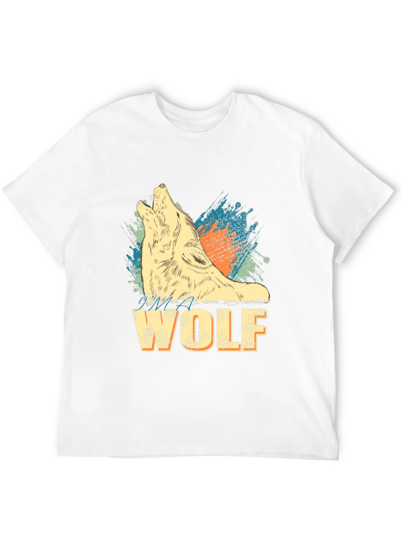 Black I'm A Wolf Graphic Print Crew Neck T-Shirt view 12