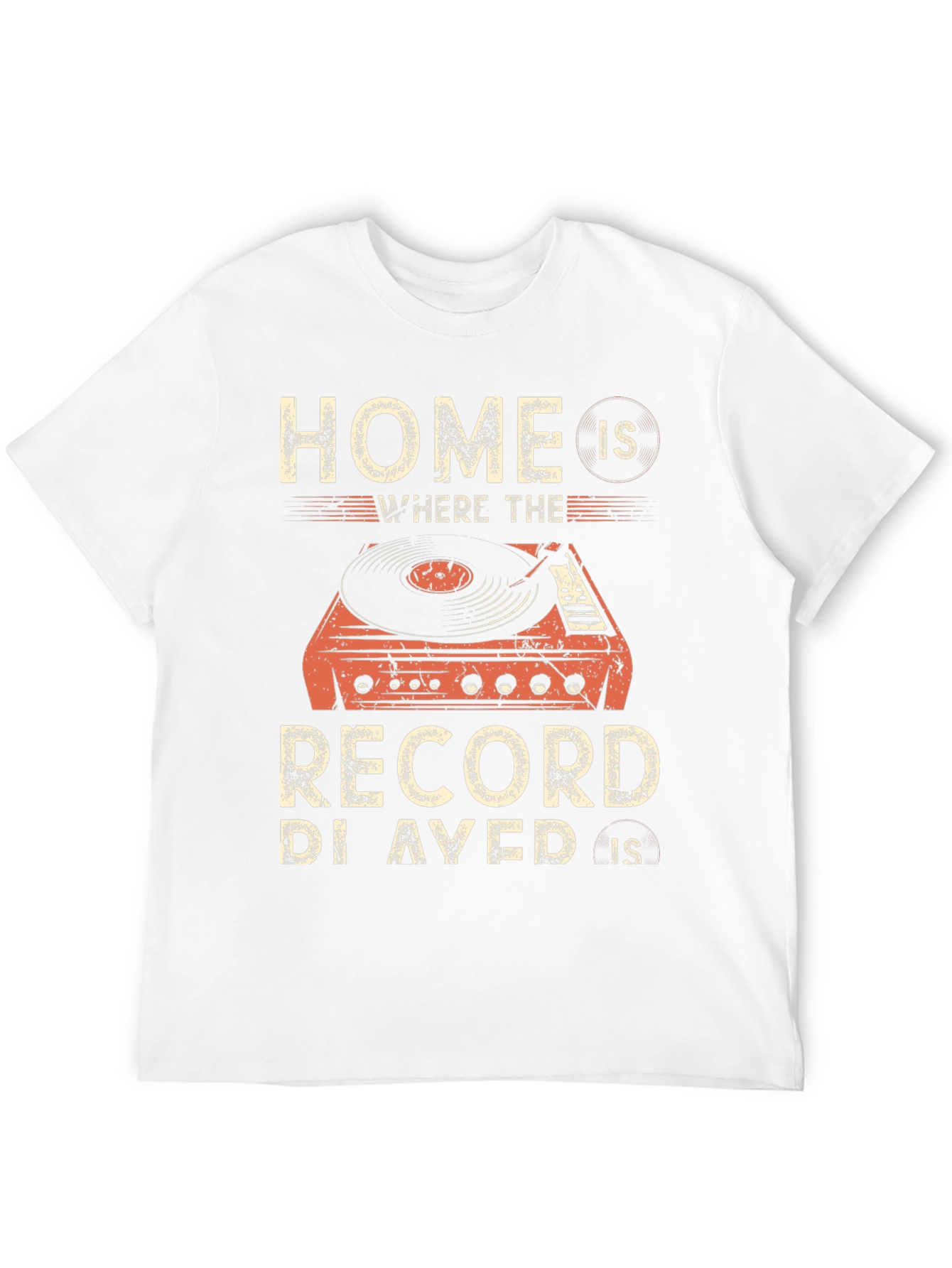 Black Home is Where the Record is Played T-Shirt view 12
