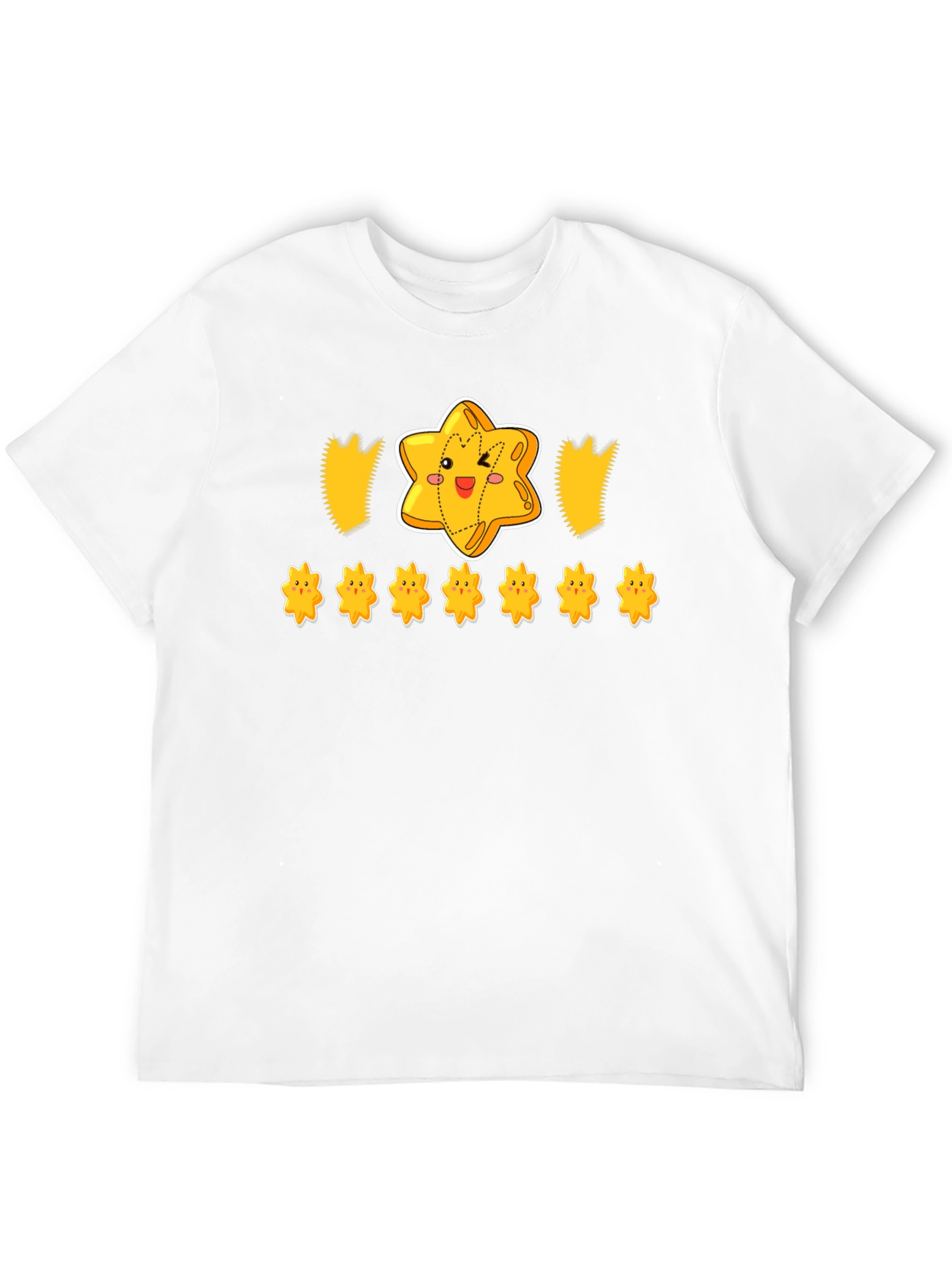 Black Kawaii Star T-Shirt - Cute Cartoon Style view 12