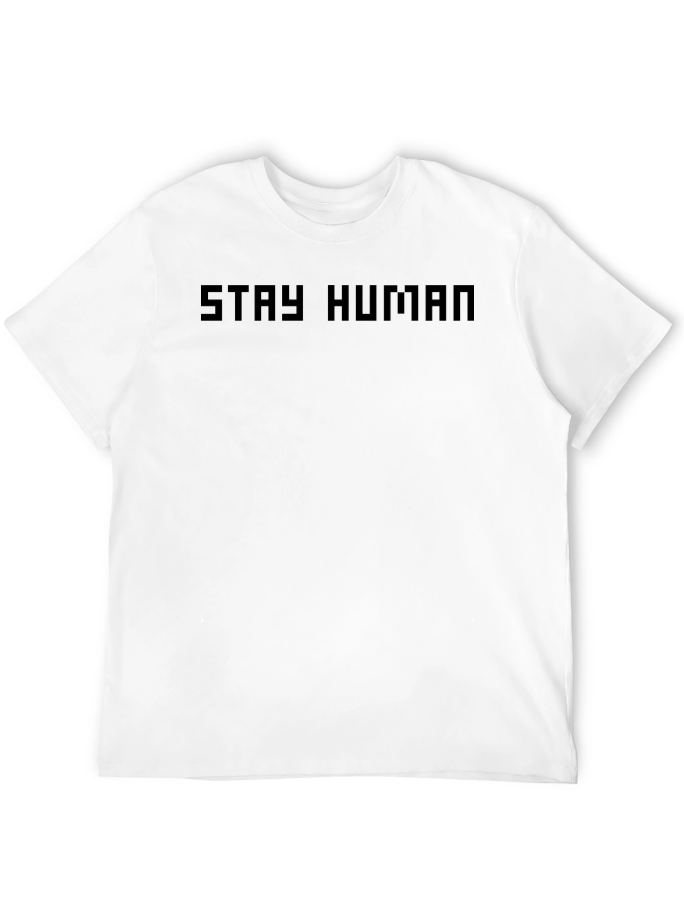 Black Stay Human Black Graphic Tee - Modern Style view 12