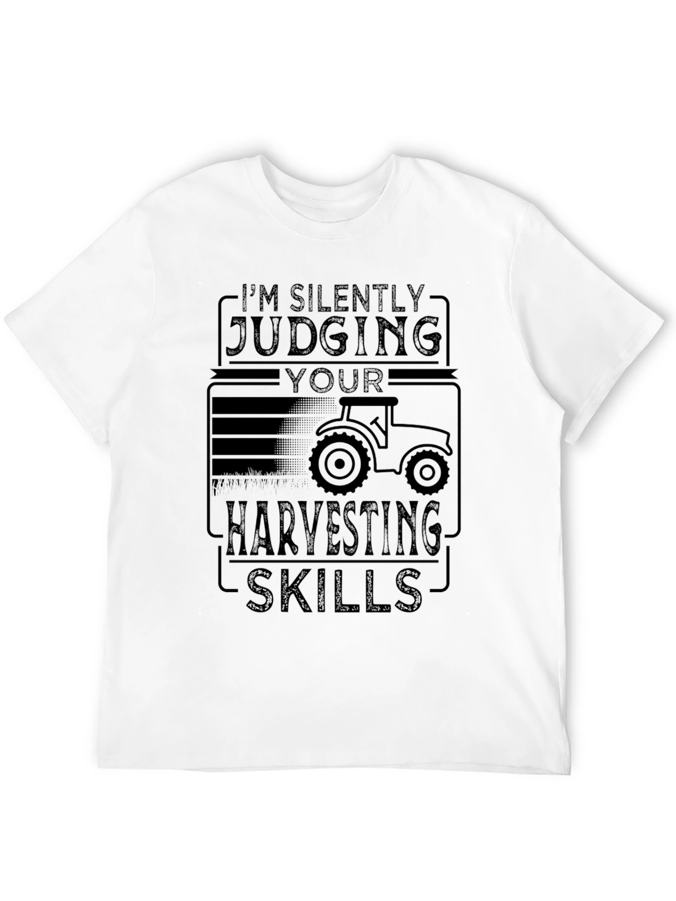 Black Silently Judging Harvesting Skills T-Shirt - Black view 12