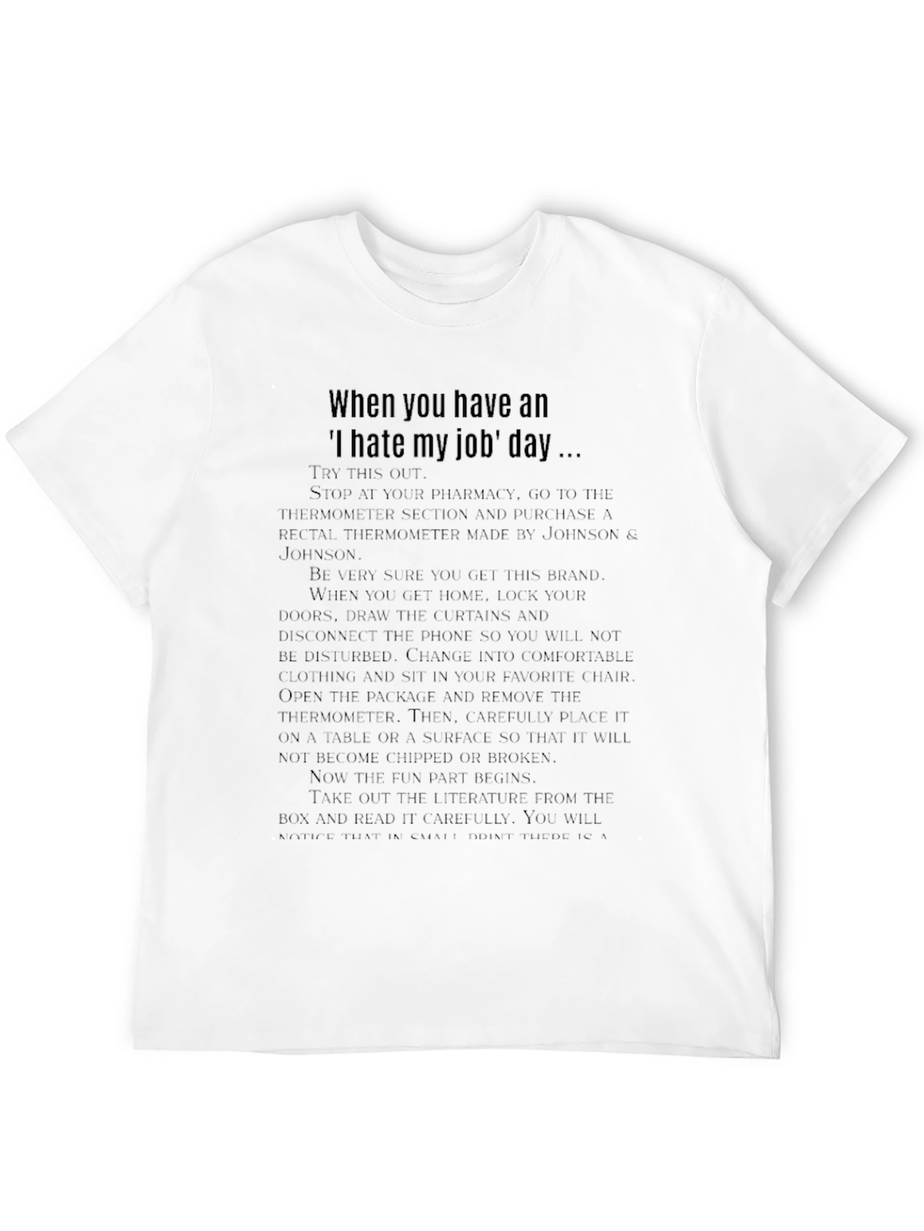 Black I Hate My Job Day T-Shirt Funny Novelty Tee view 12