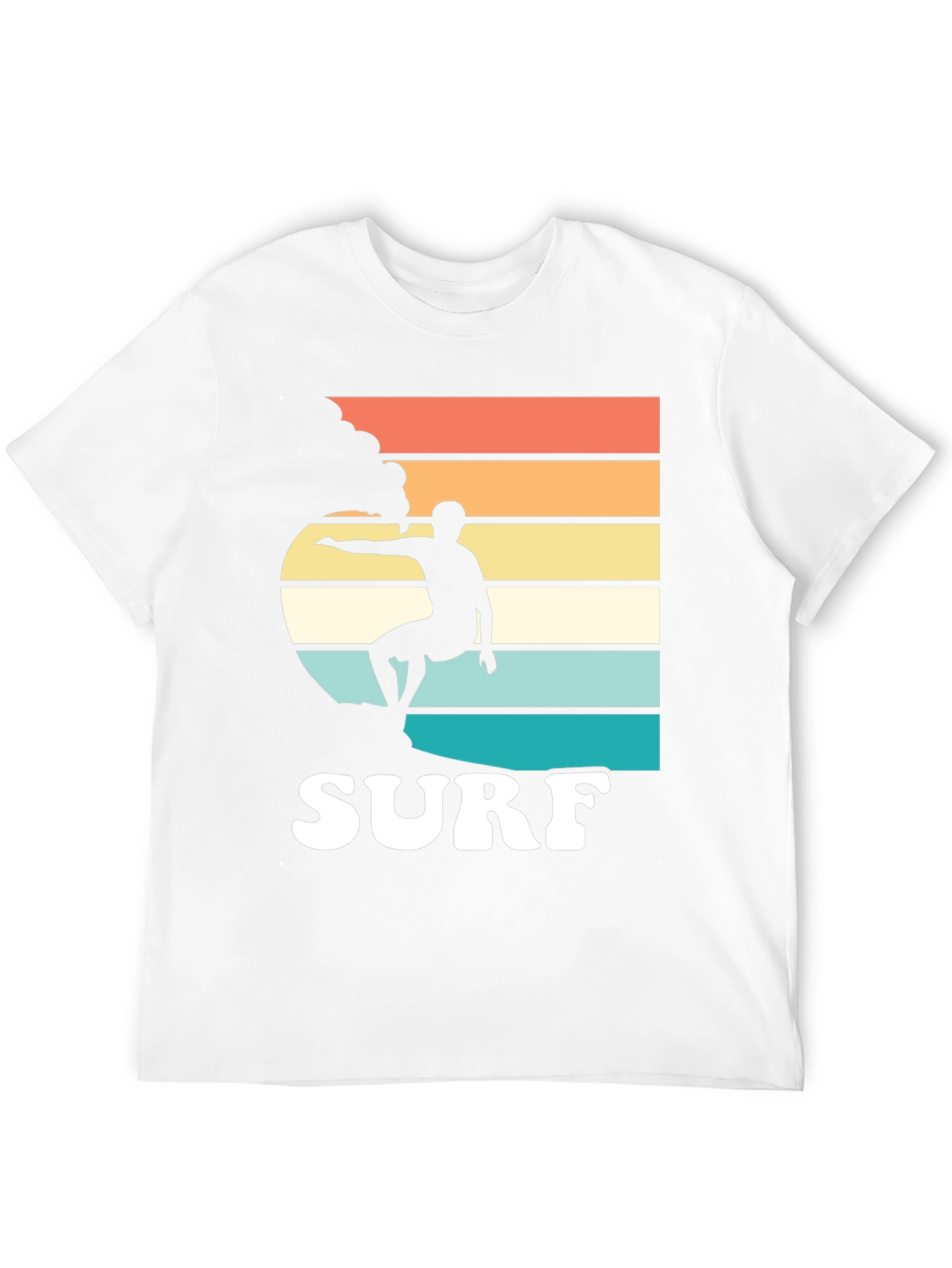 Black Retro Surf T-Shirt | Surfer Graphic Tee view 12