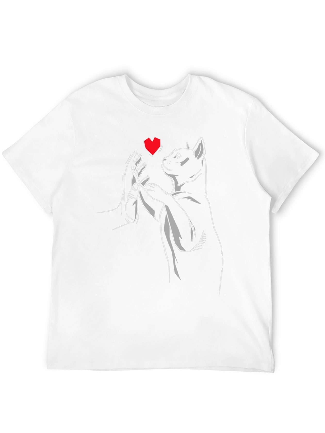 Black Cat High Five Graphic Tee - Black Cotton Blend view 12