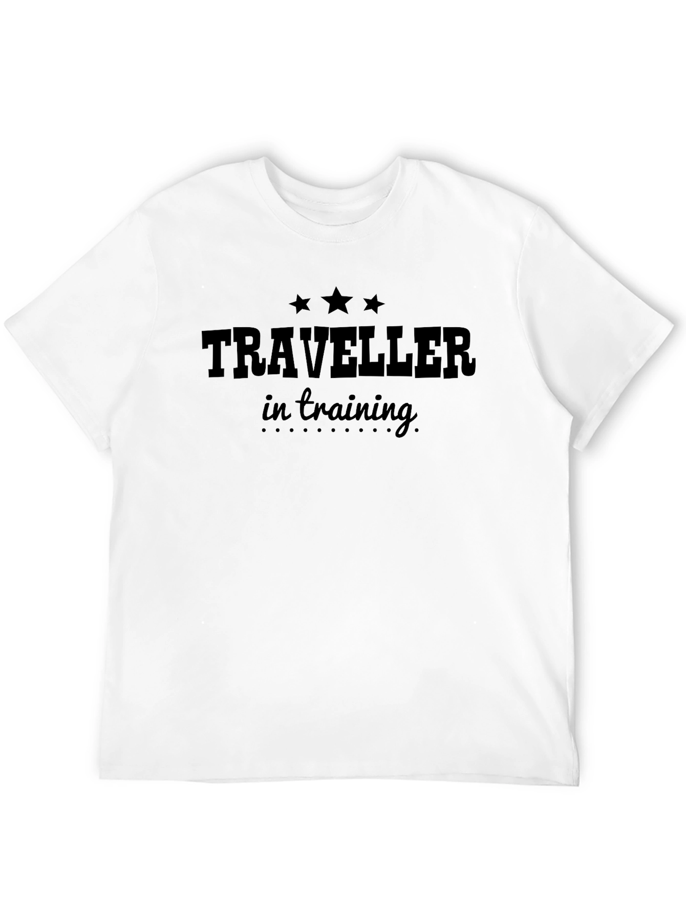 Black Traveller in Training T-Shirt | Graphic Tee view 12