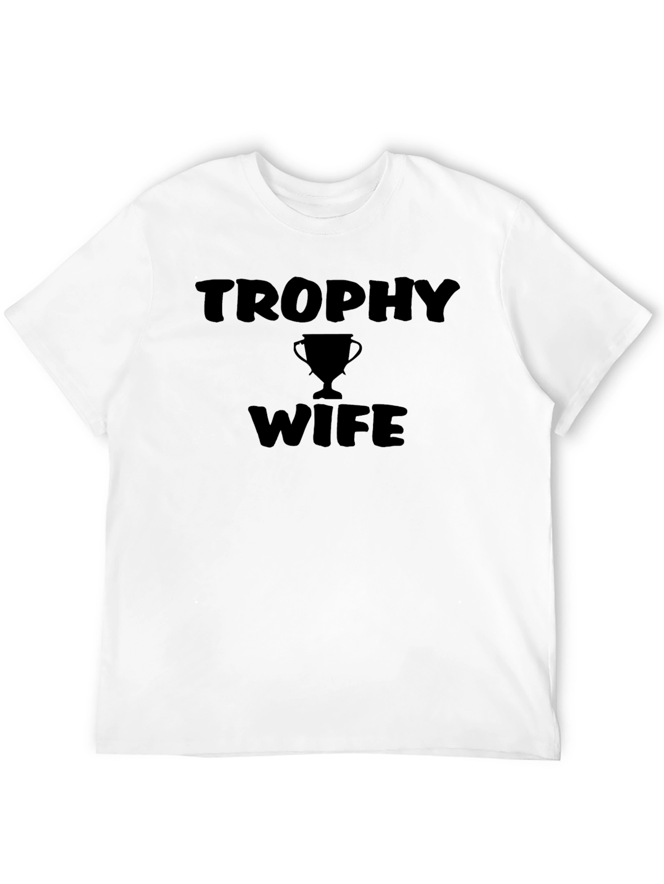 Black Trophy Wife Graphic Tee - Black Cotton T-Shirt view 12