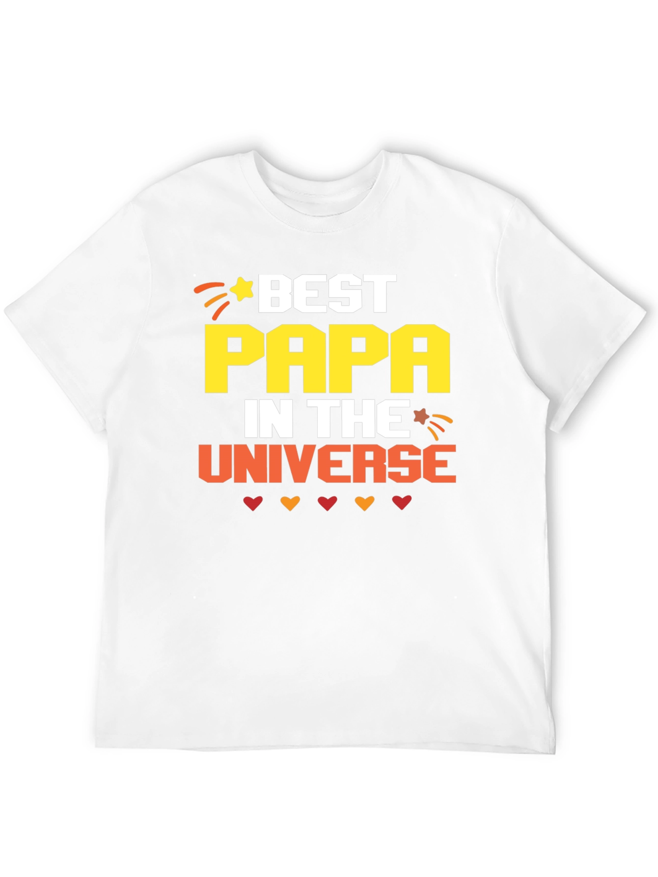 Black Best Papa in the Universe Graphic Tee view 12