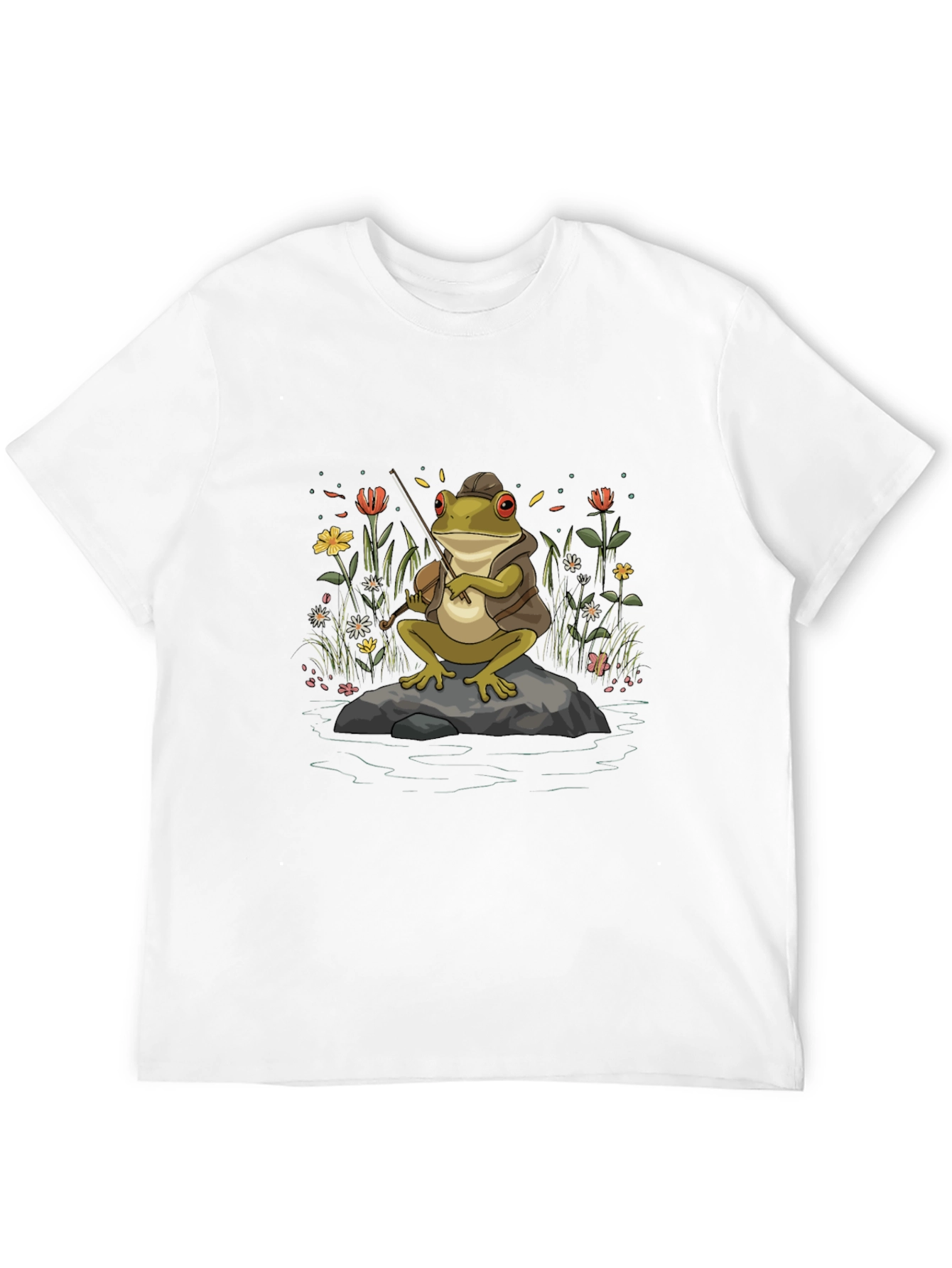 Black Frog Musician T-Shirt - Nature Inspired Tee view 12