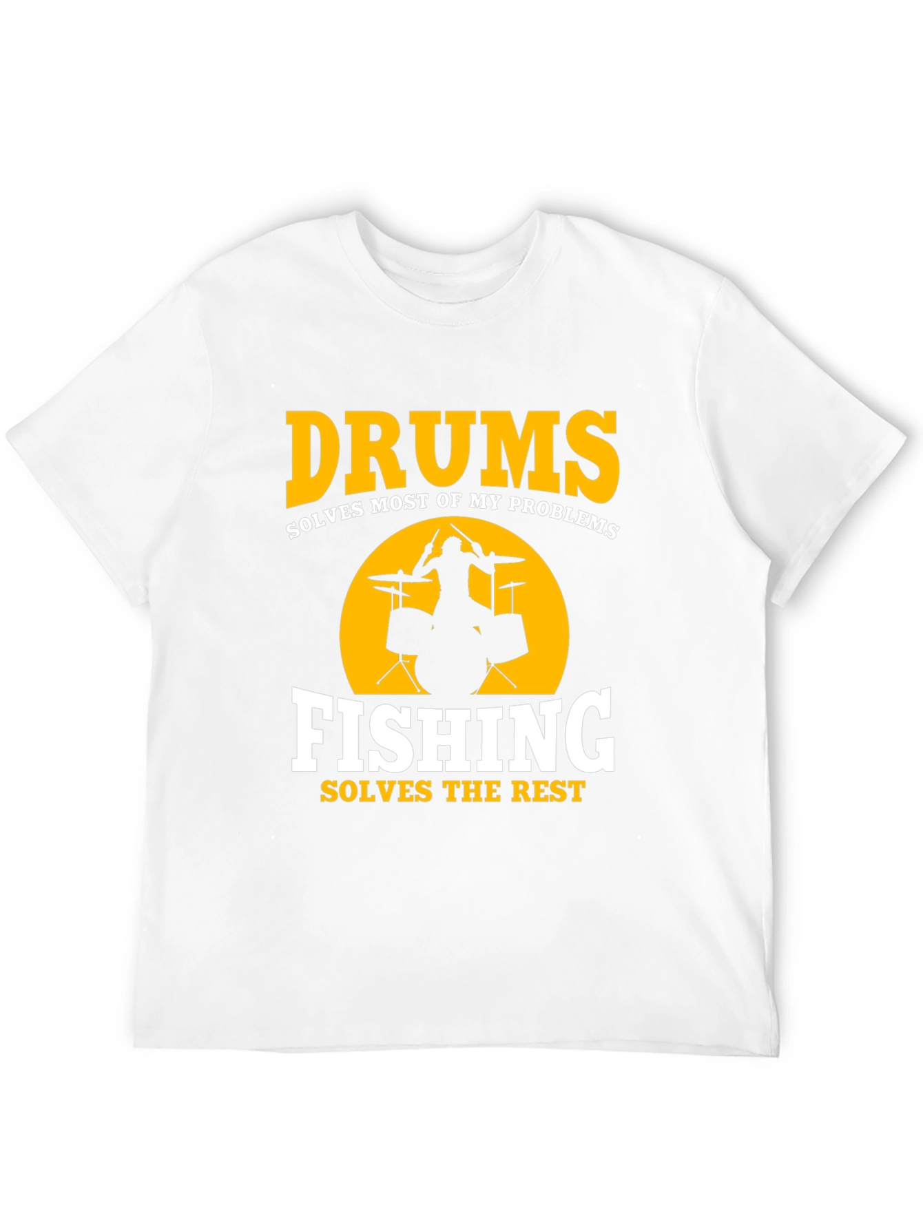 Black Drums & Fishing Solve Problems T-Shirt view 12