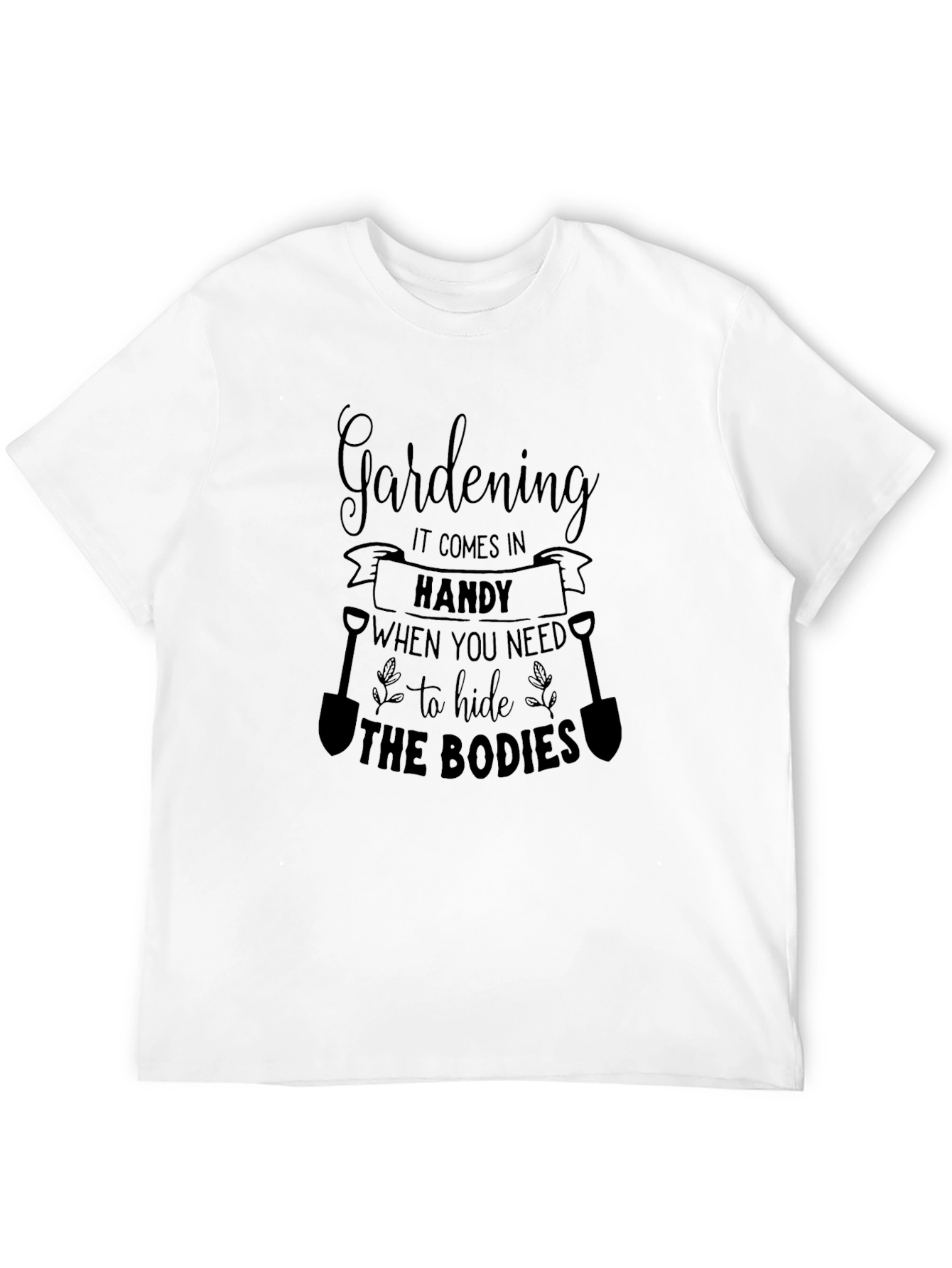 Black Gardening Hide the Bodies Graphic T-Shirt view 12