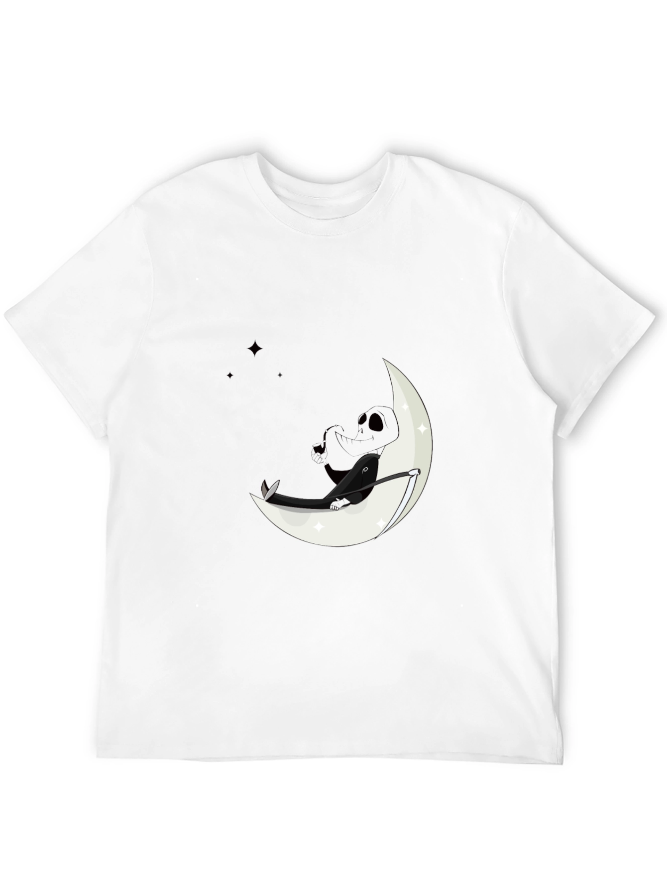 Black Moon Dreamer Graphic Tee - Black Cotton Comfort view 12