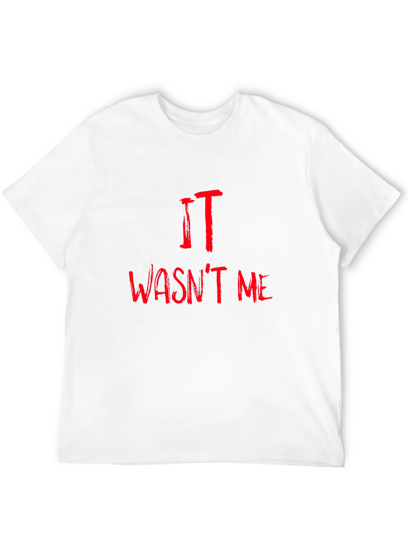 Black IT Wasn't Me Graphic T-Shirt - Horror Movie Tee view 12