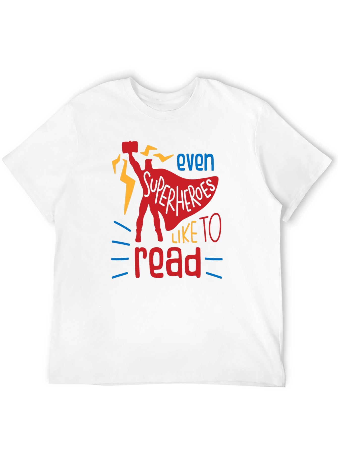Black Superhero Reader T-Shirt - Black Graphic Tee view 12