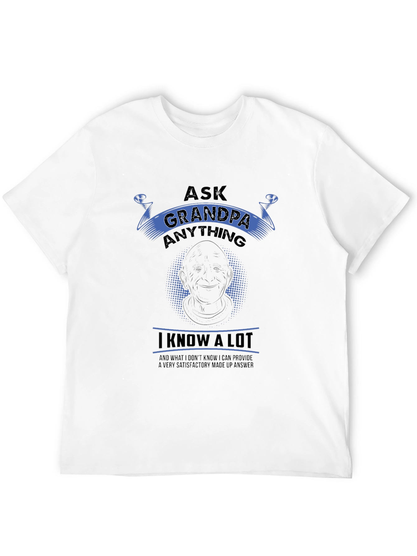 Black Ask Grandpa Anything Black T-Shirt view 12