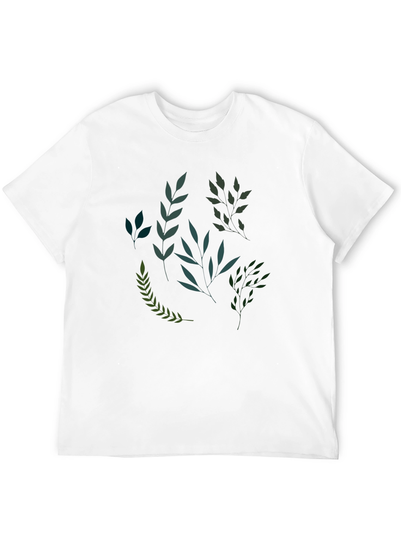 Black Botanical Print Black T-Shirt view 12