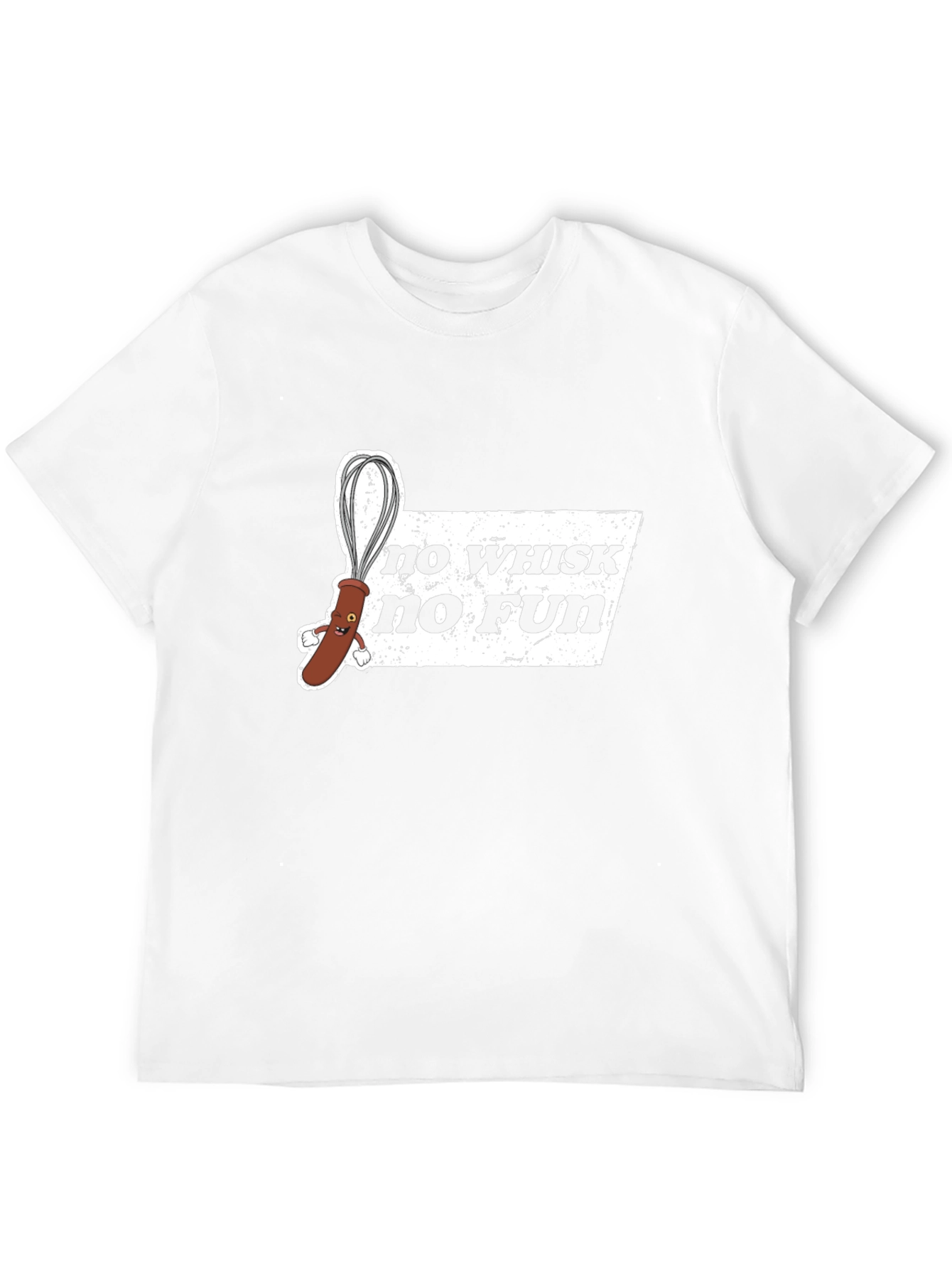 Black No Whisk No Fun Graphic Black T-Shirt view 12