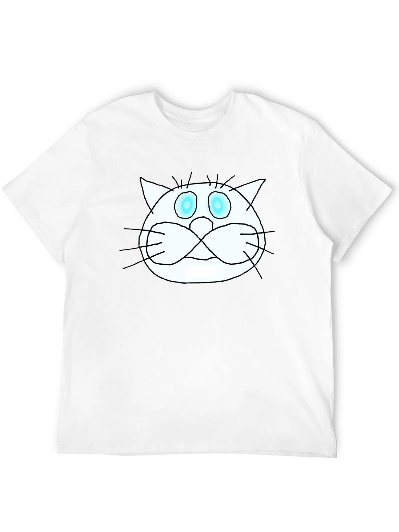 Black Funny Cat Graphic Tee - Black Crew Neck T-Shirt view 12
