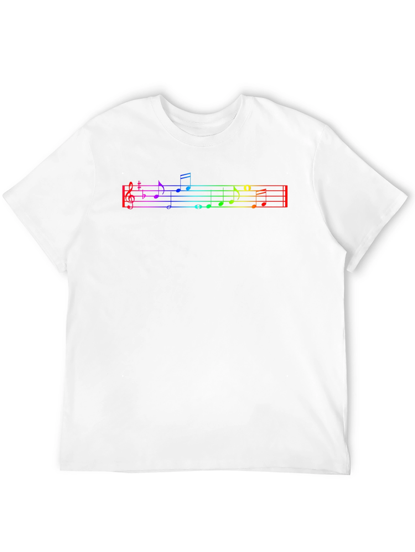 Black Rainbow Music Note T-Shirt - Musical Tee view 12