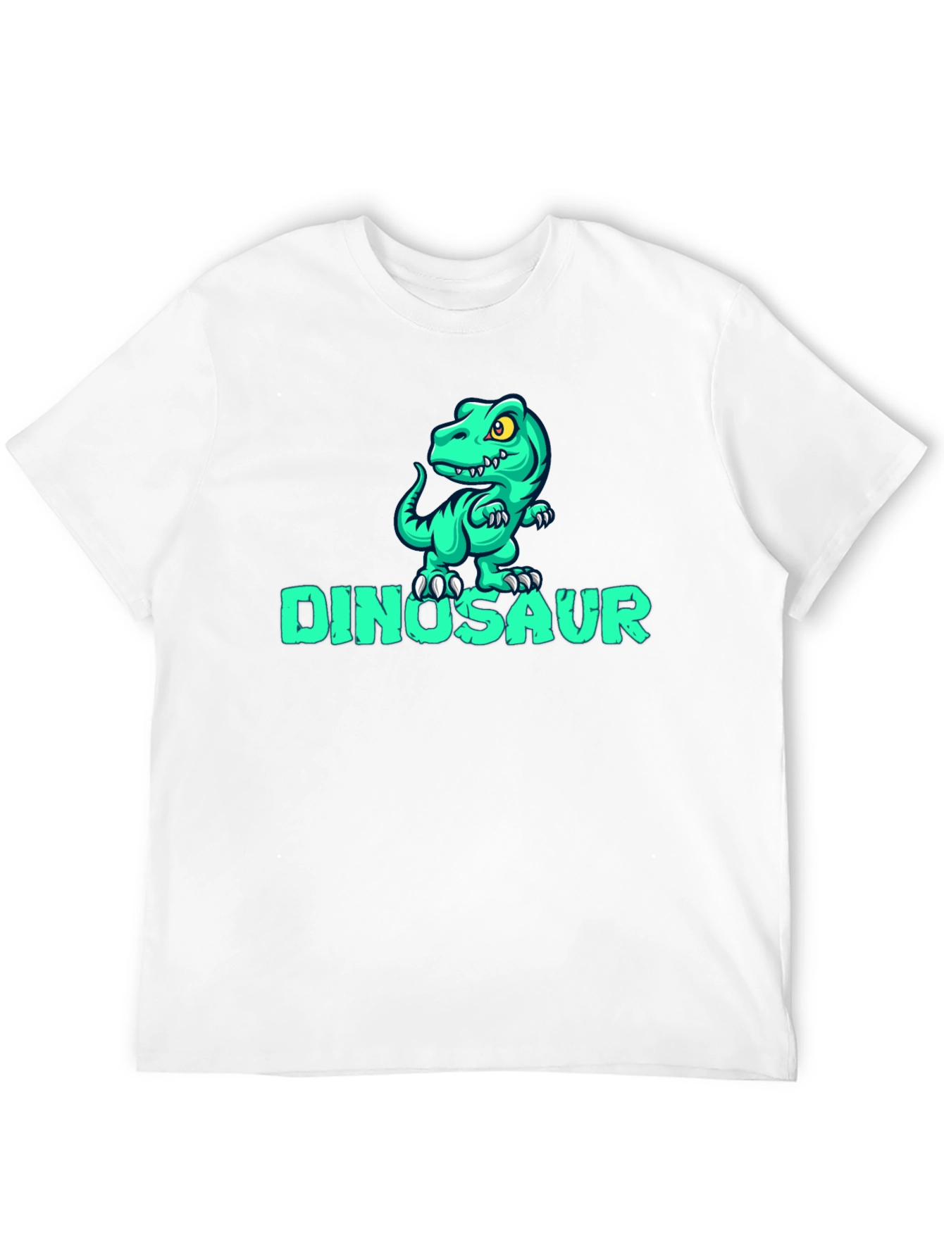 Black Dinosaur Cartoon Graphic Black T-Shirt view 12