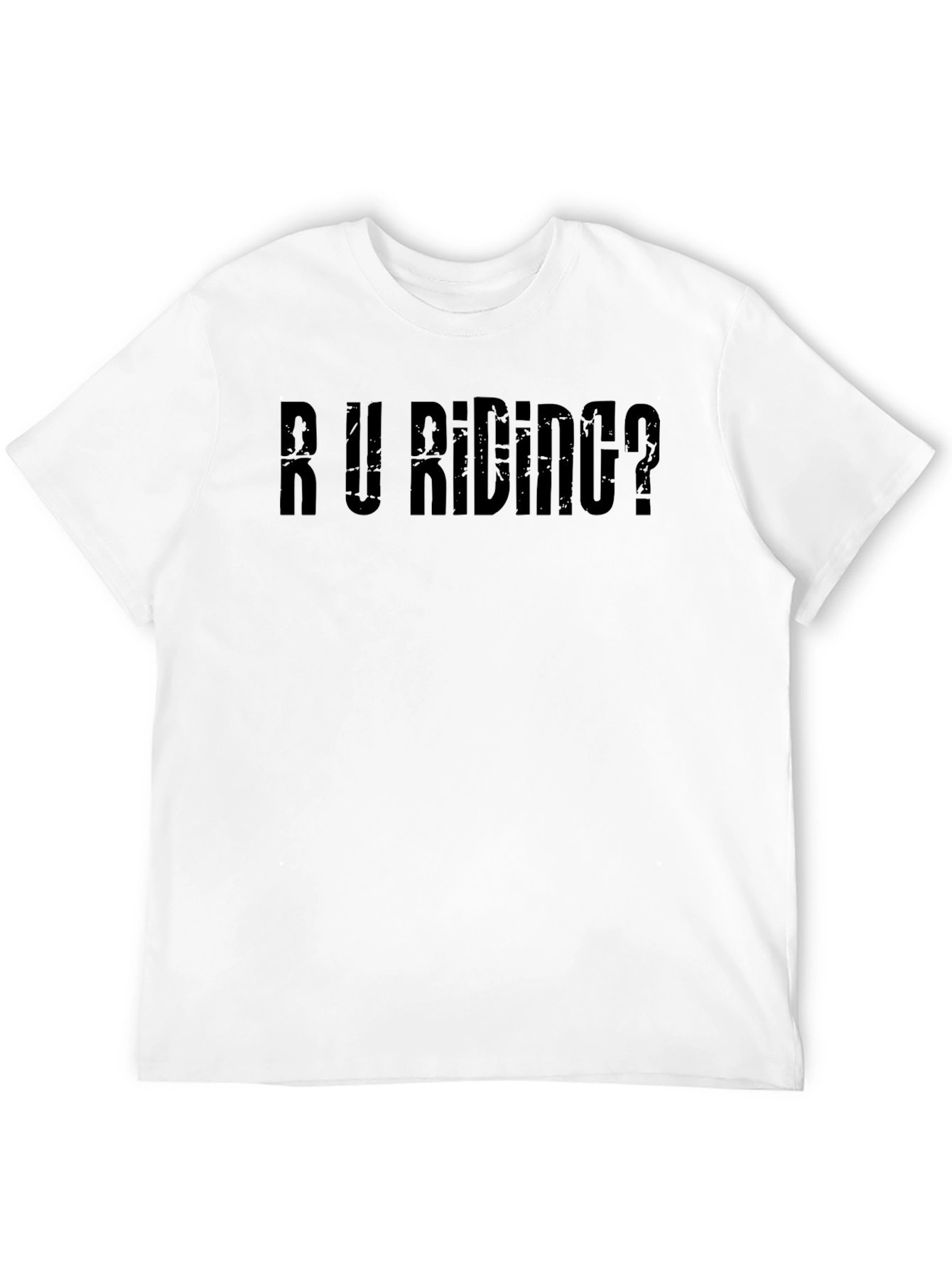 Black R U Riding? Black Graphic Tee view 12