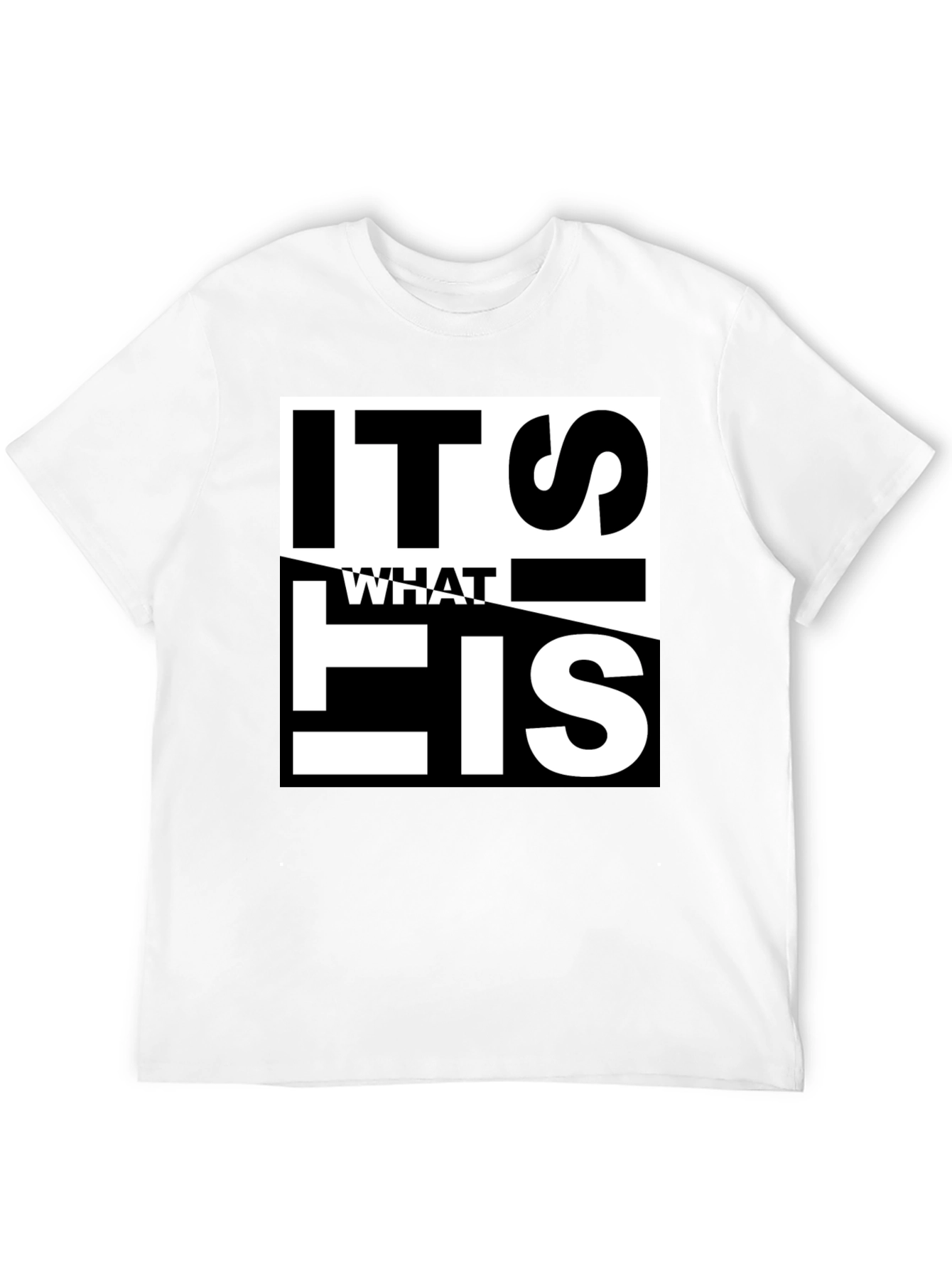 Black It Is What It Is Graphic Tee - Black Cotton Blend view 12