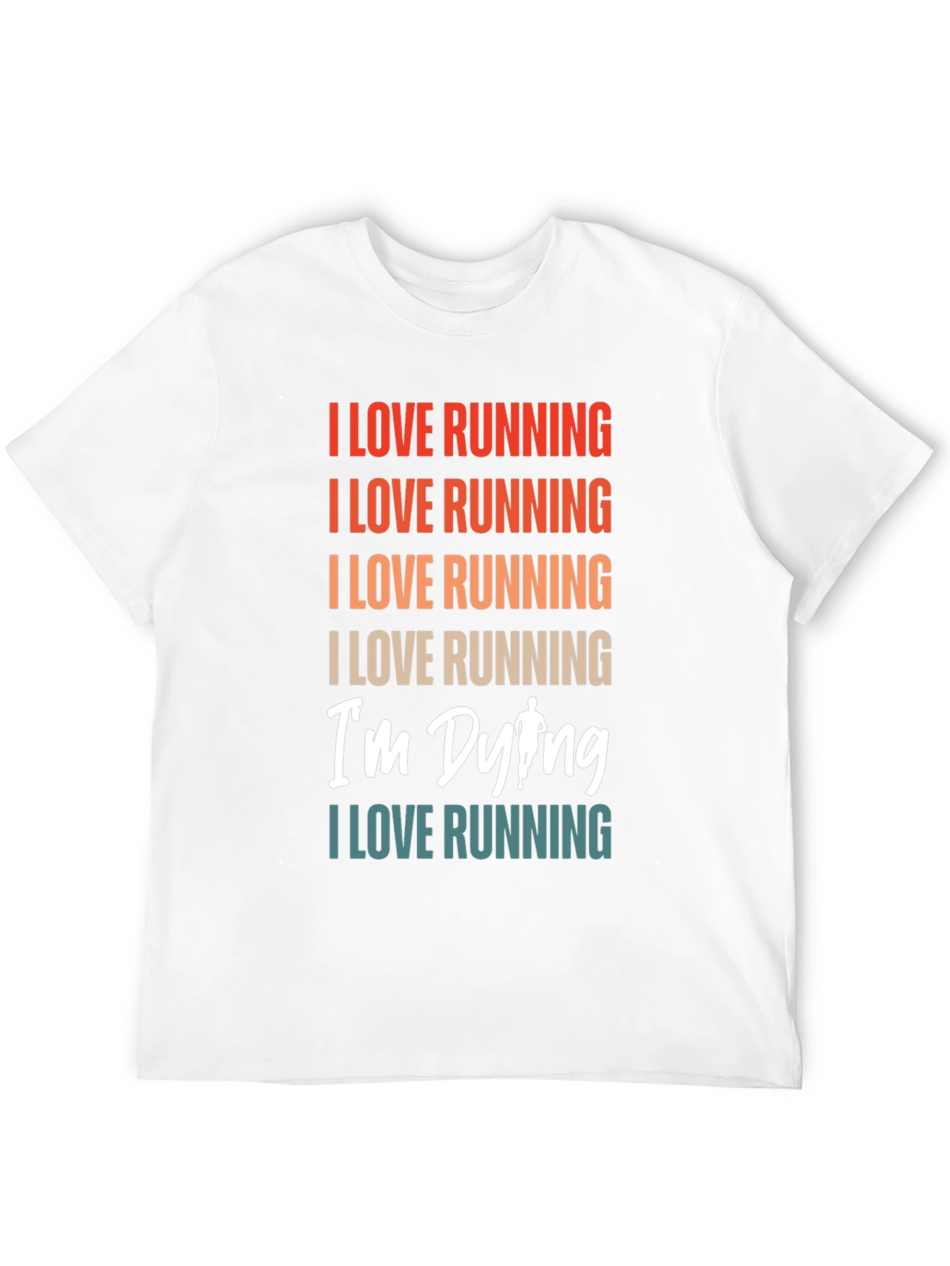 Black I Love Running T-Shirt - Funny Running Apparel view 12