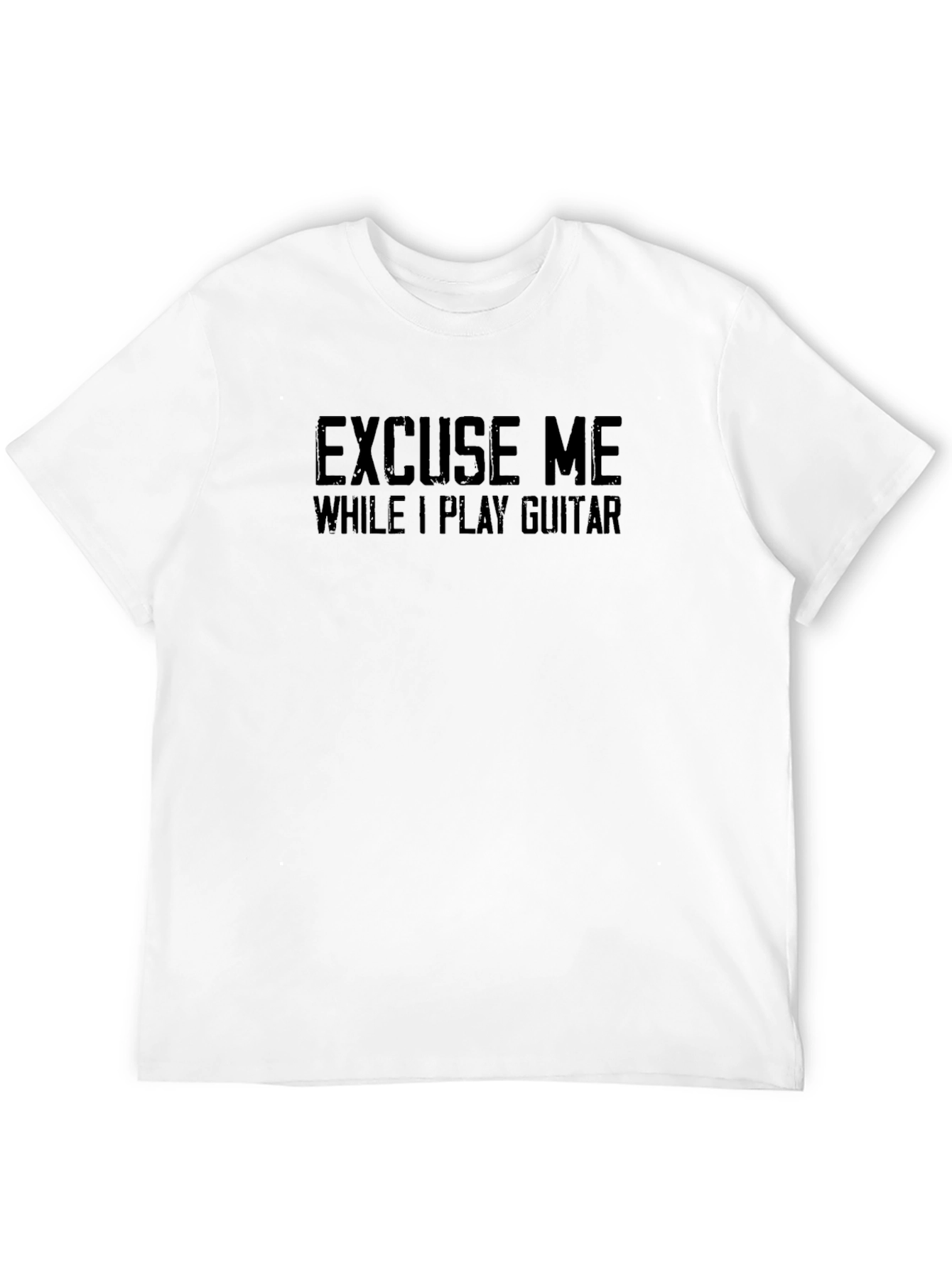 Black Excuse Me While I Play Guitar T-Shirt view 12