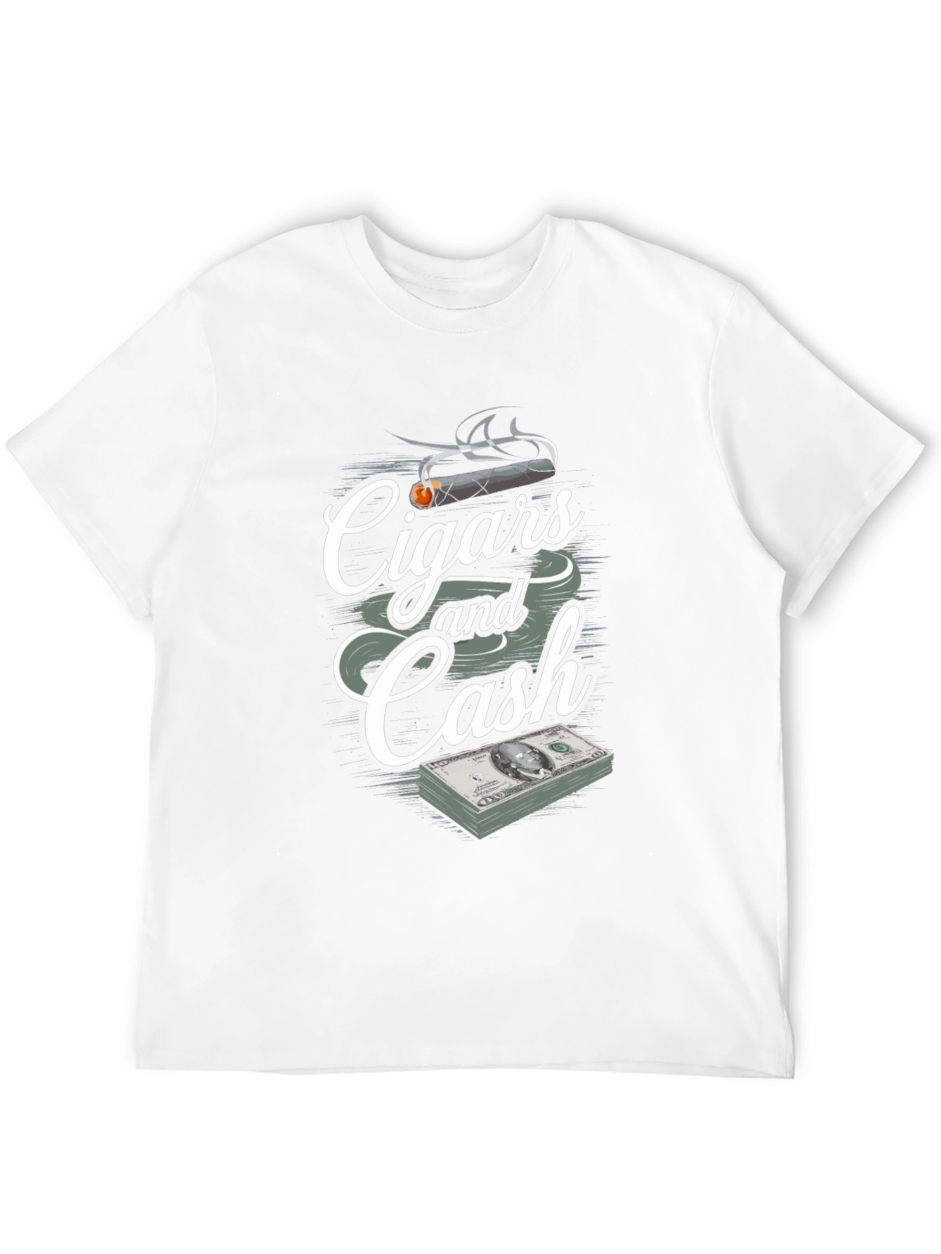 Black Cigars and Cash Graphic Print T-Shirt view 12