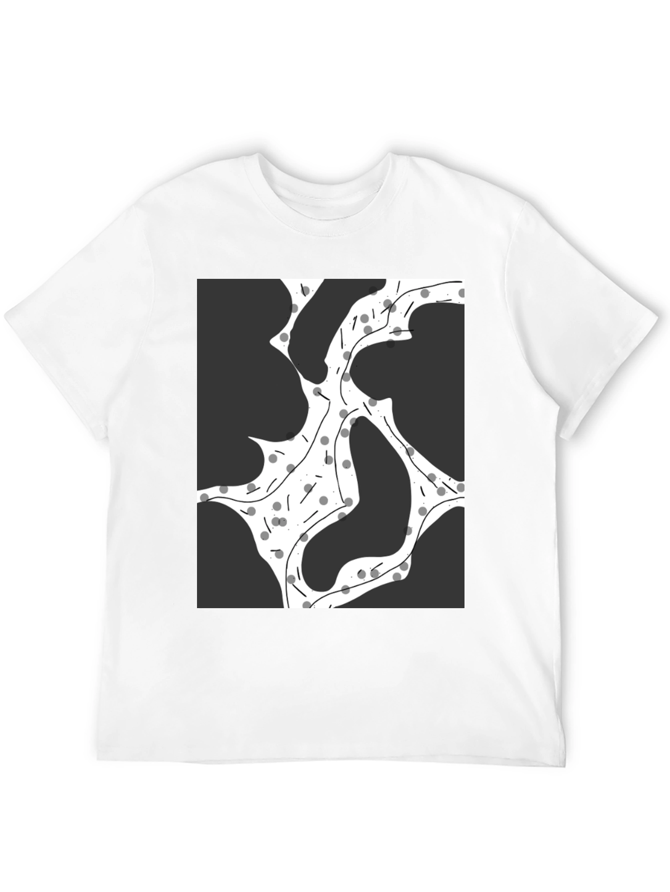 Black Abstract Graphic Print Black T-Shirt view 12