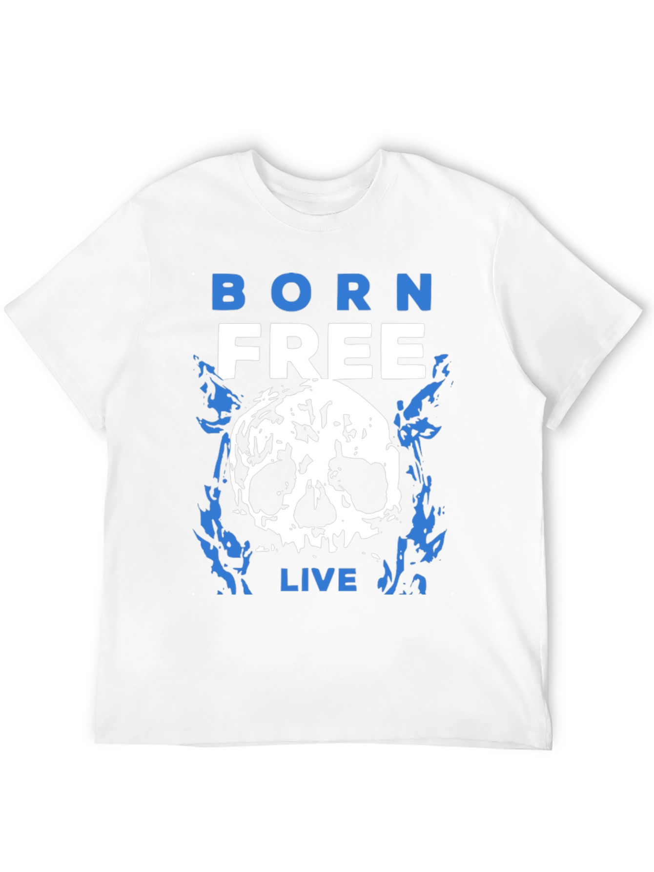 Black Born Free Skull Graphic T-Shirt - Black view 12
