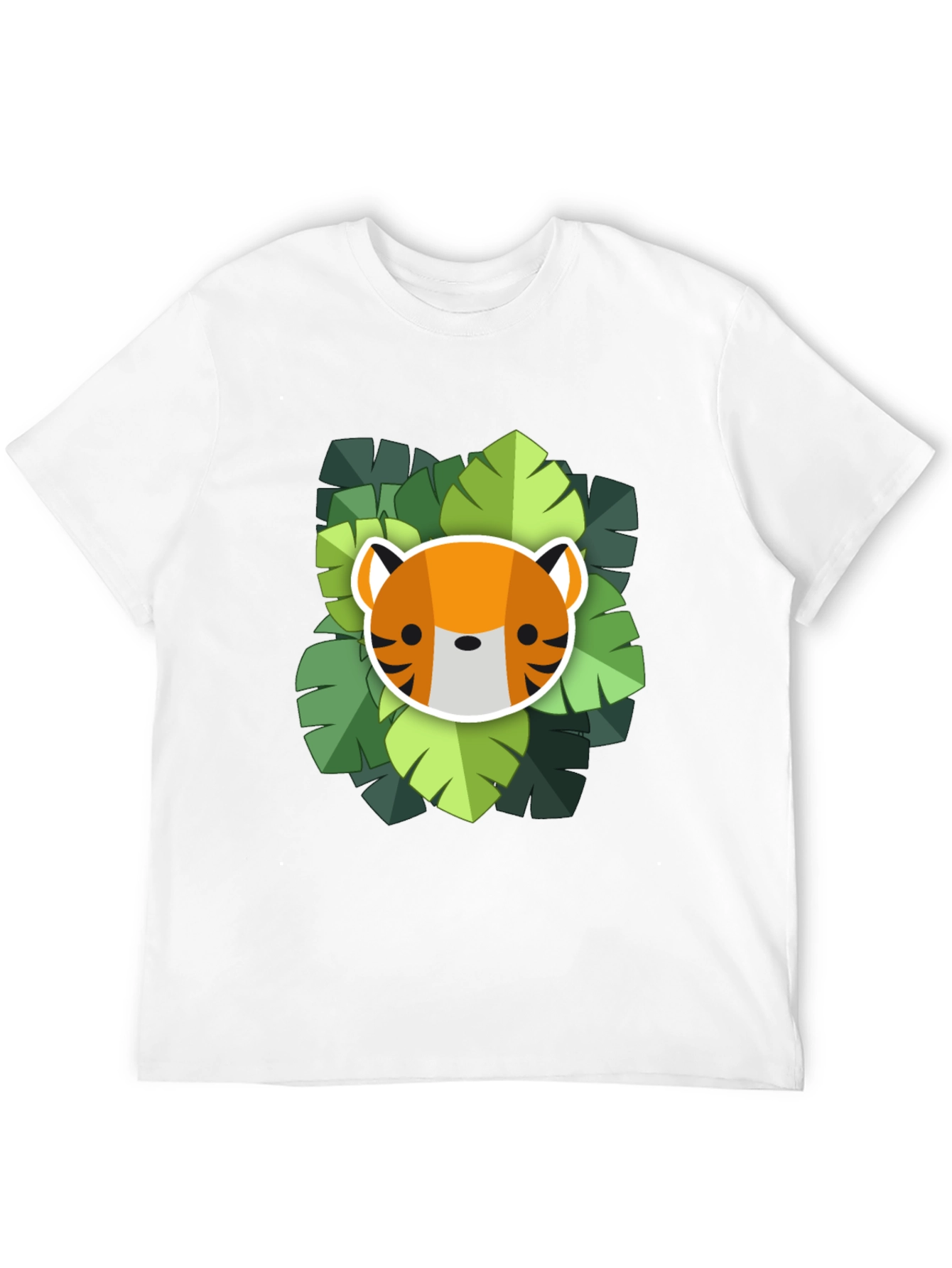 Black Cute Tiger Graphic Tee - Soft Black Cotton Shirt view 12