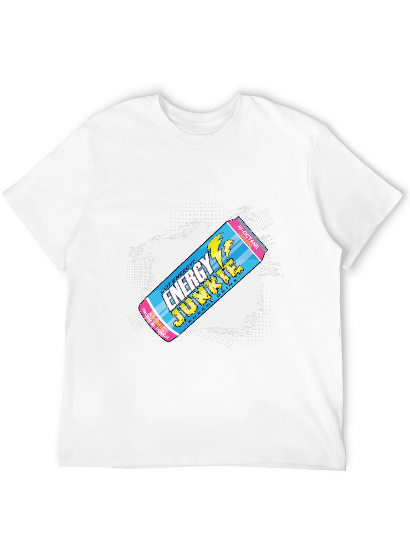 Black Energy Junkie Graphic Tee - Retro Style Black T-Shirt view 12