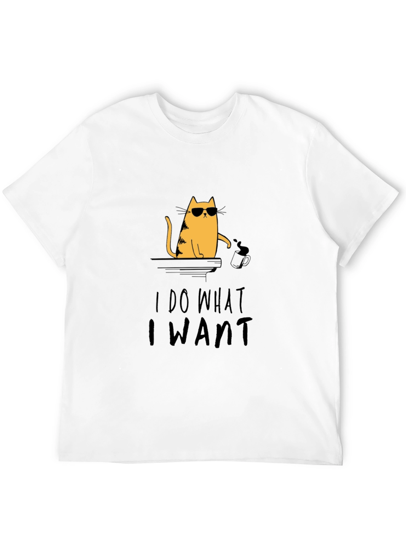 Black I Do What I Want Cat Graphic Tee - Cool & Casual Black T-Shirt view 12
