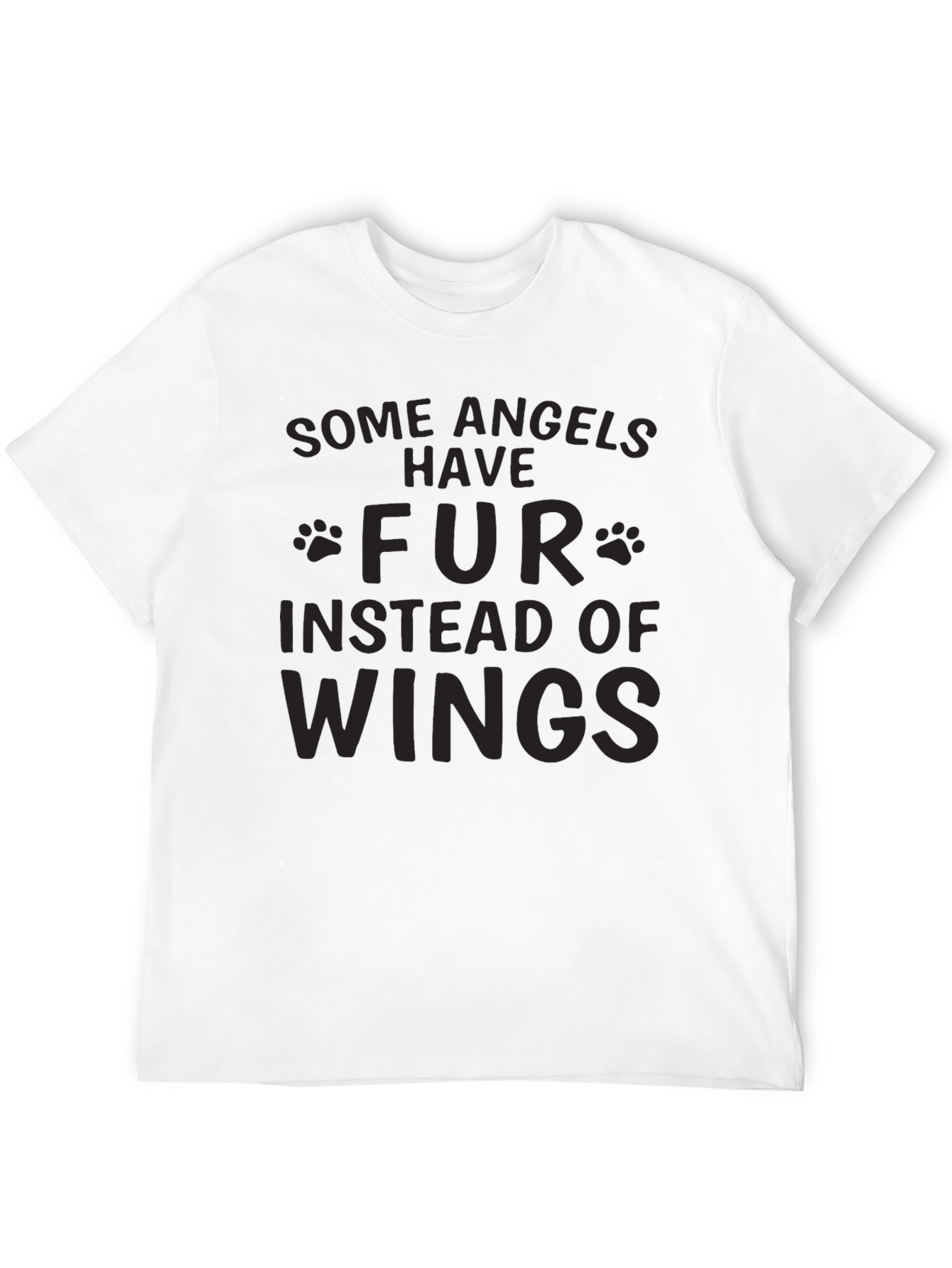Black Some Angels Have Fur T-Shirt view 12