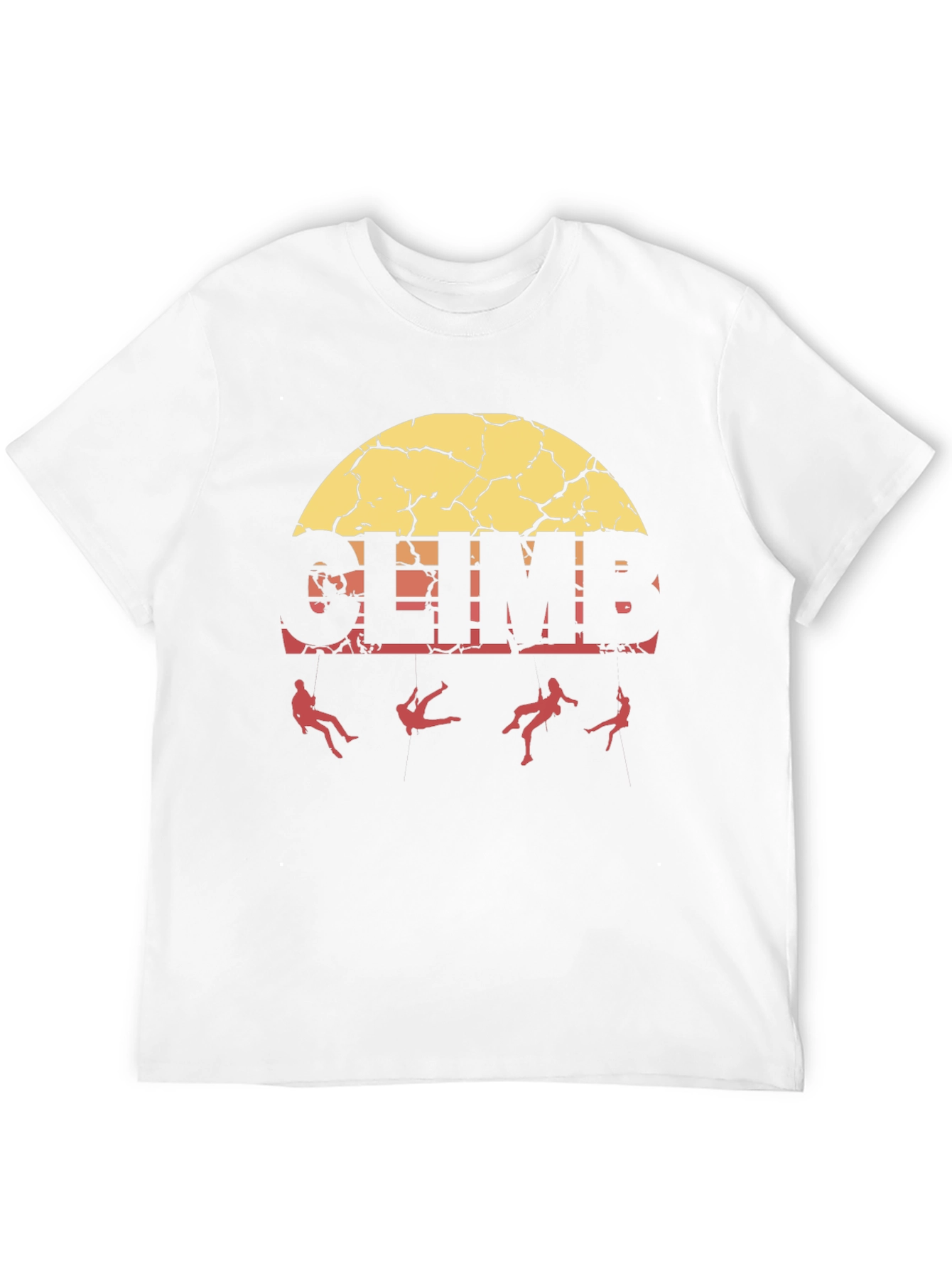 Black Vintage Climb T-Shirt - Black Cotton Graphic Tee view 12