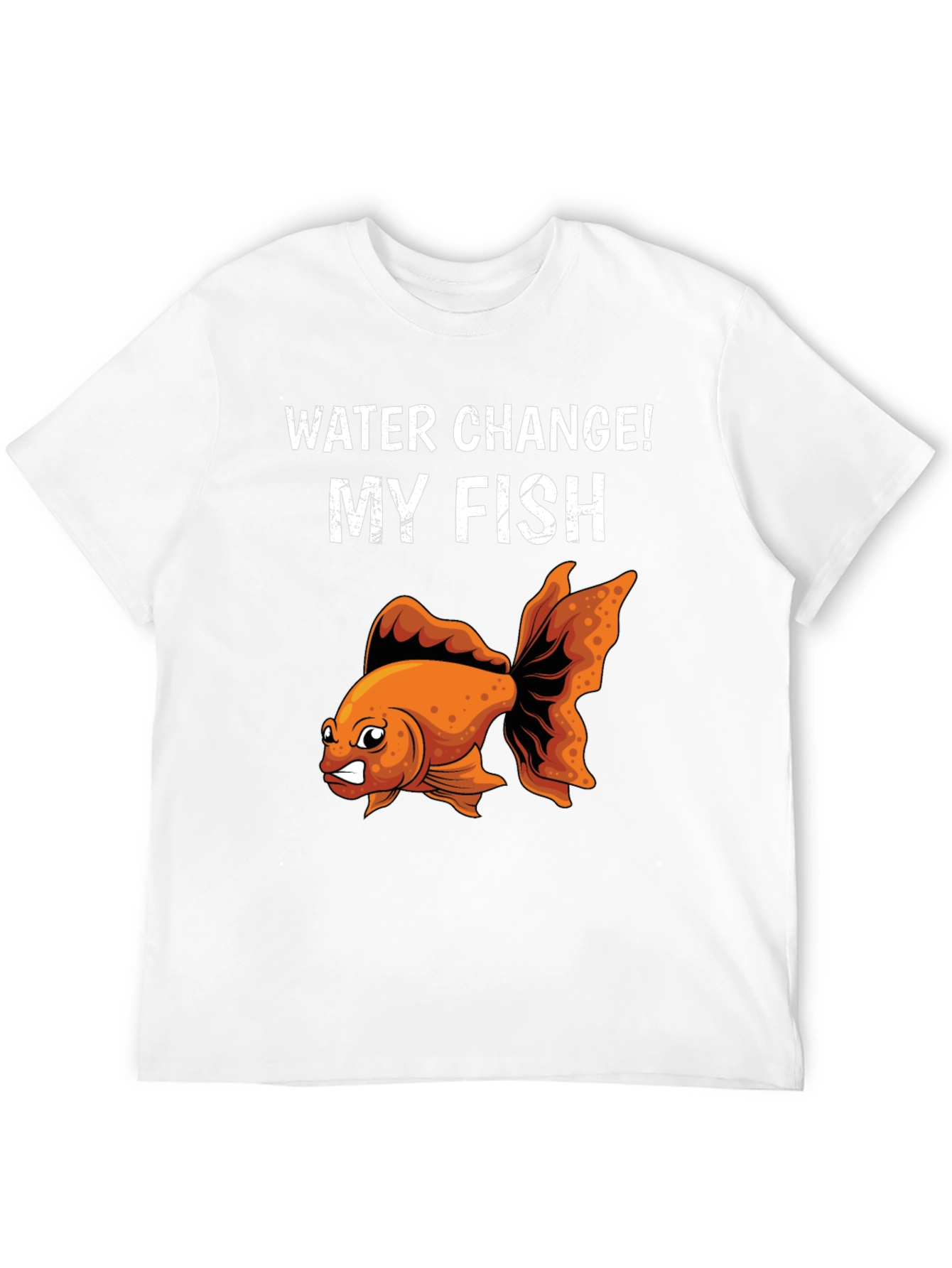 Black Funny Angry Goldfish Water Change T-Shirt view 12