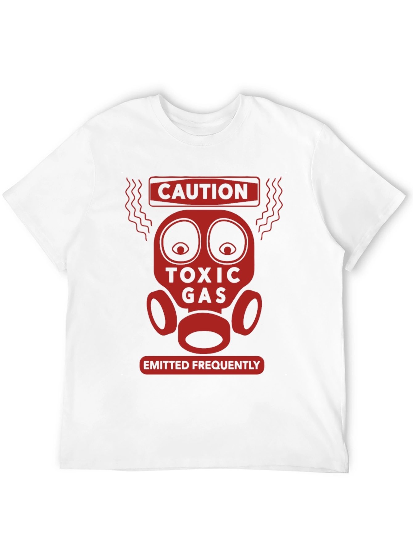 Black Caution Toxic Gas Funny Graphic T-Shirt view 12