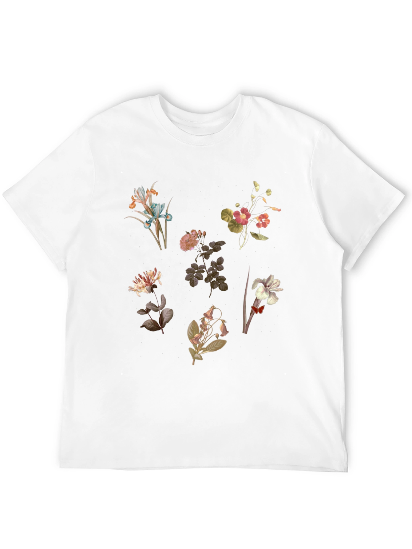 Black Floral Print Black T-Shirt view 12