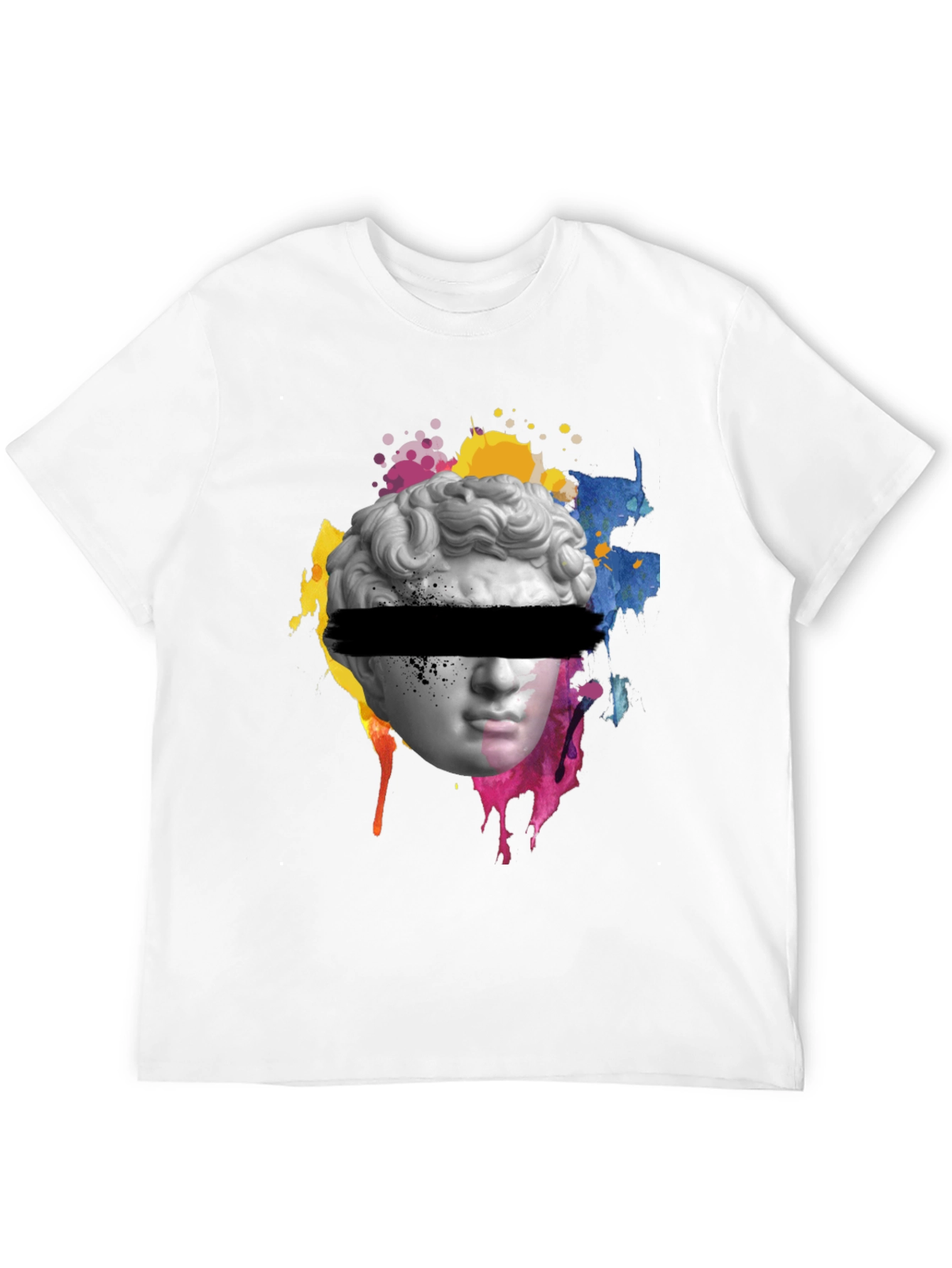 Black Statue Head Graphic Tee - Artistic Streetwear view 12