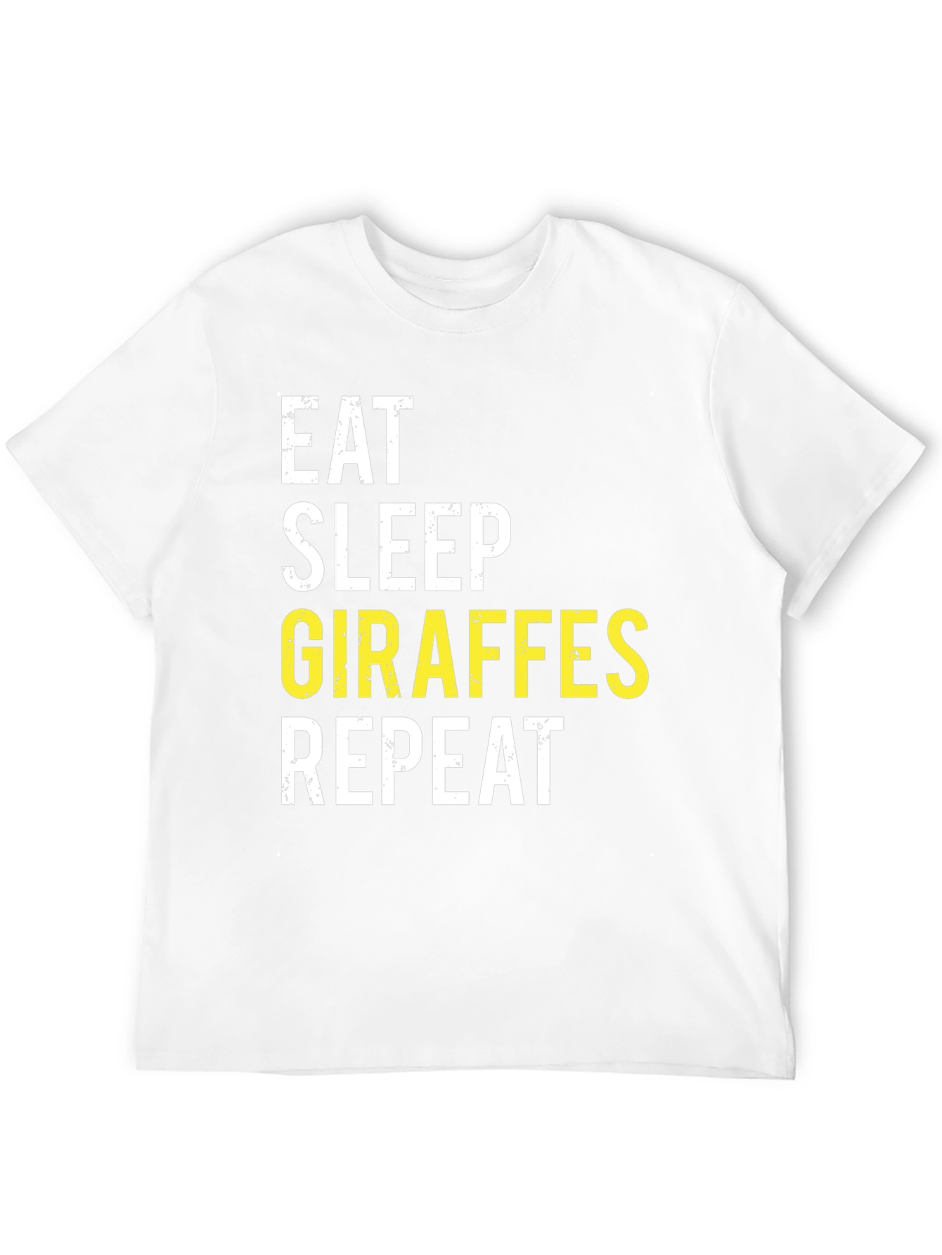 Black Eat Sleep Giraffes Repeat Black T-Shirt view 12