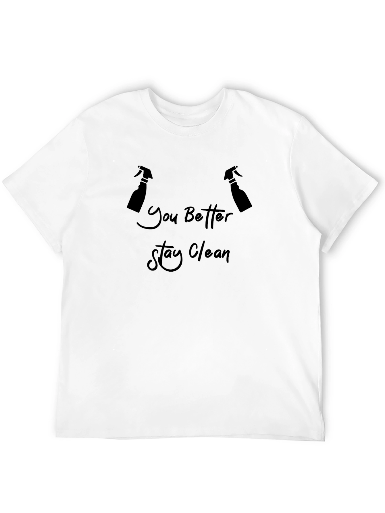 Black Stay Clean Tee: Novelty Graphic T-Shirt view 12