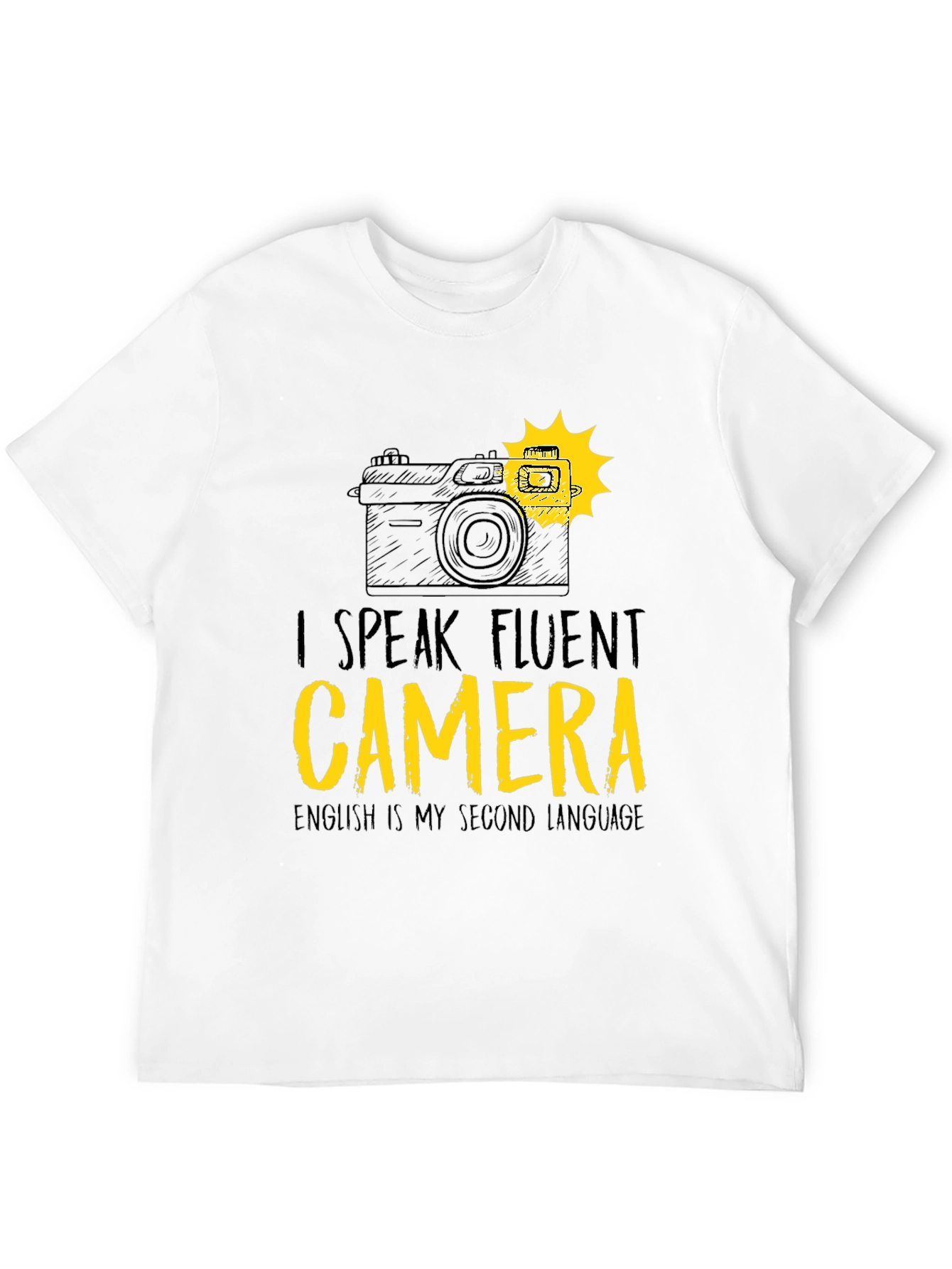 Black Fluent Camera T-Shirt - Photographer's Tee view 12