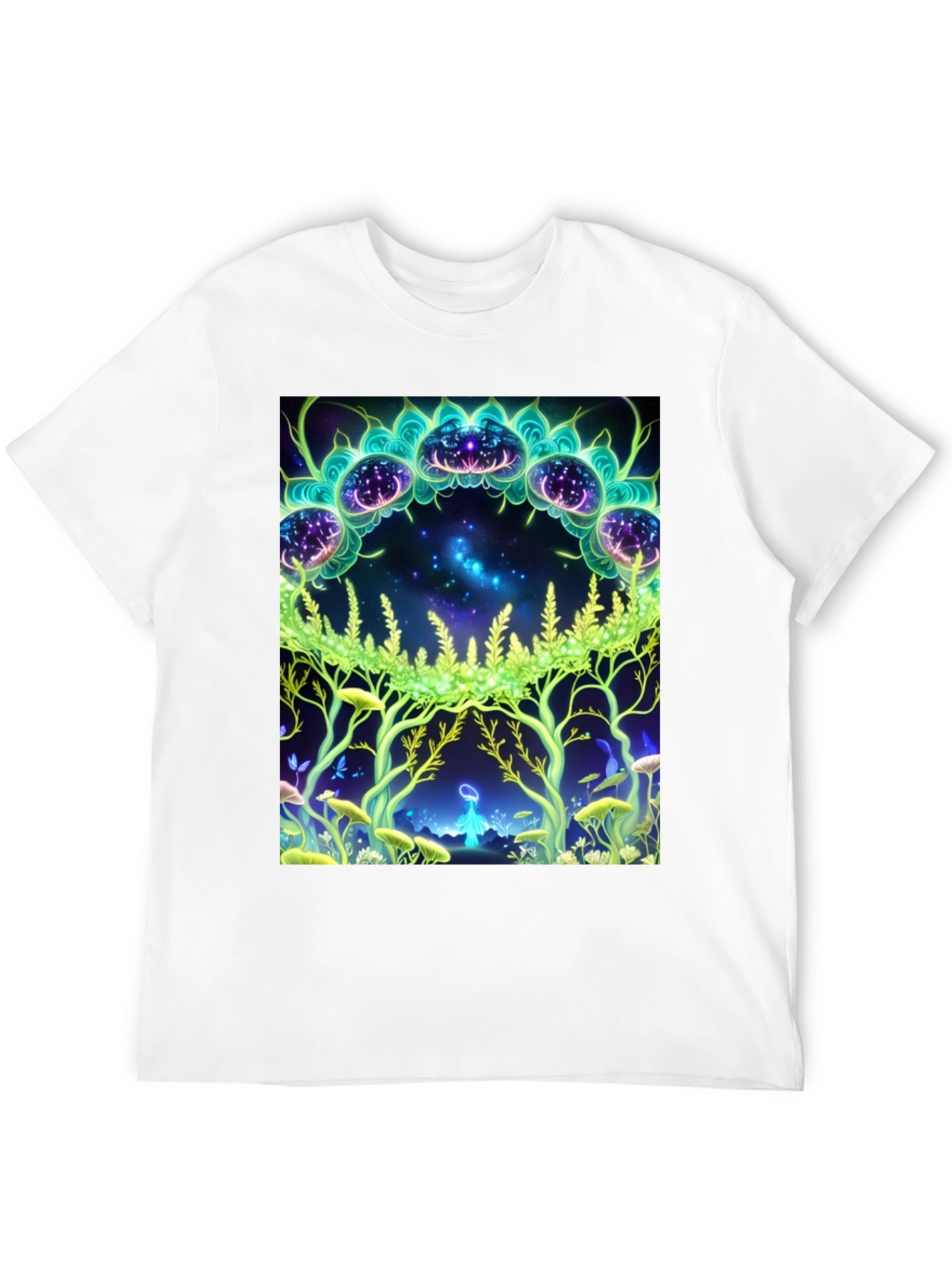 Black Mystic Forest Graphic Tee - Black view 12