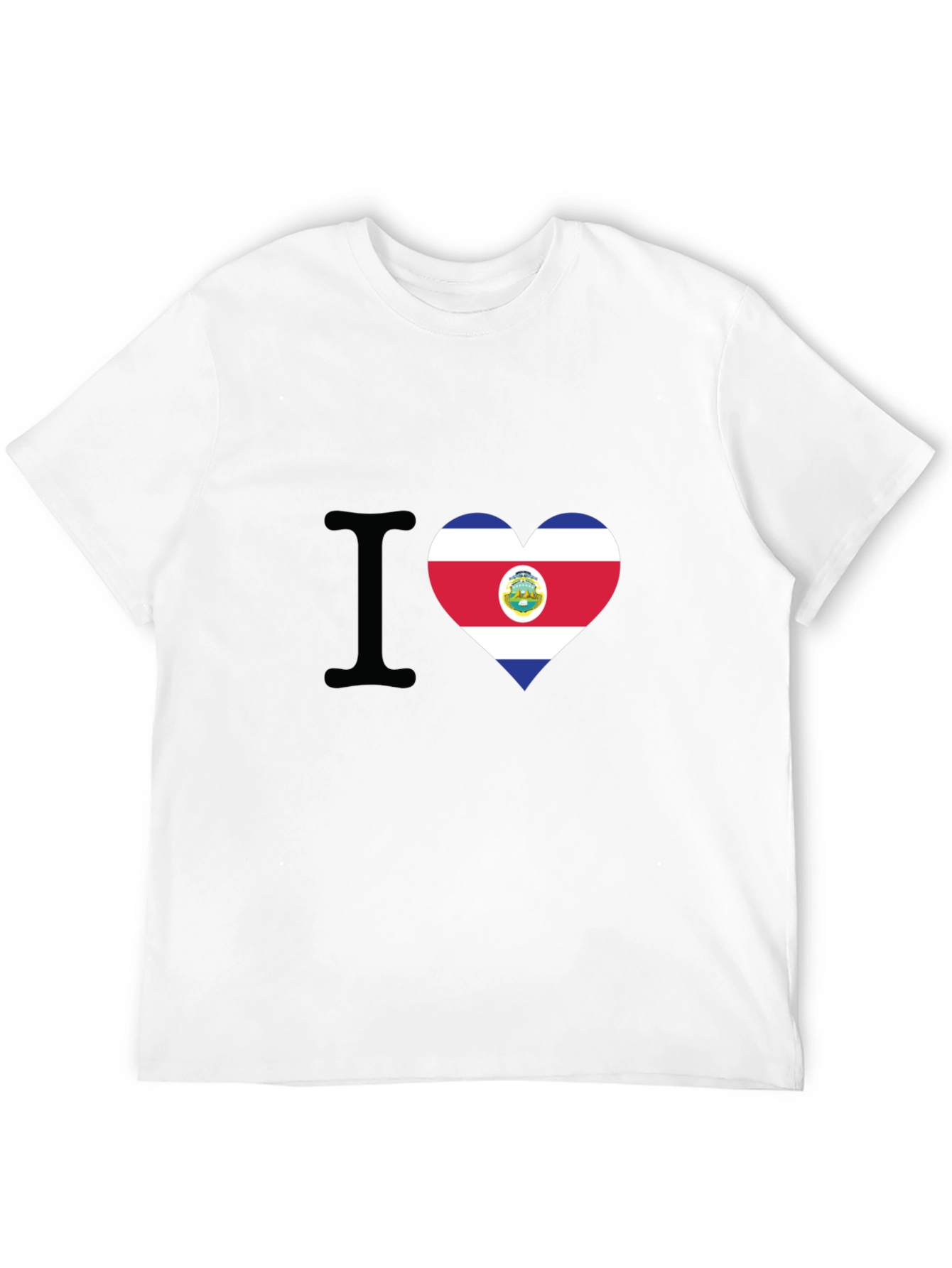 I Love Costa Rica Heart Flag T-Shirt - 12