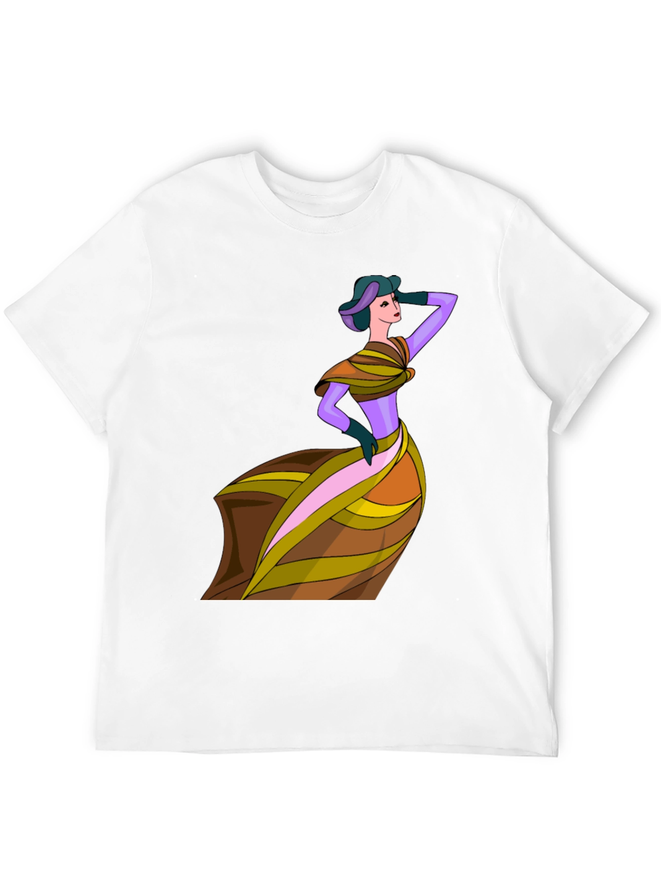 Black Retro Lady T-Shirt - Vintage Style Graphic Tee view 12